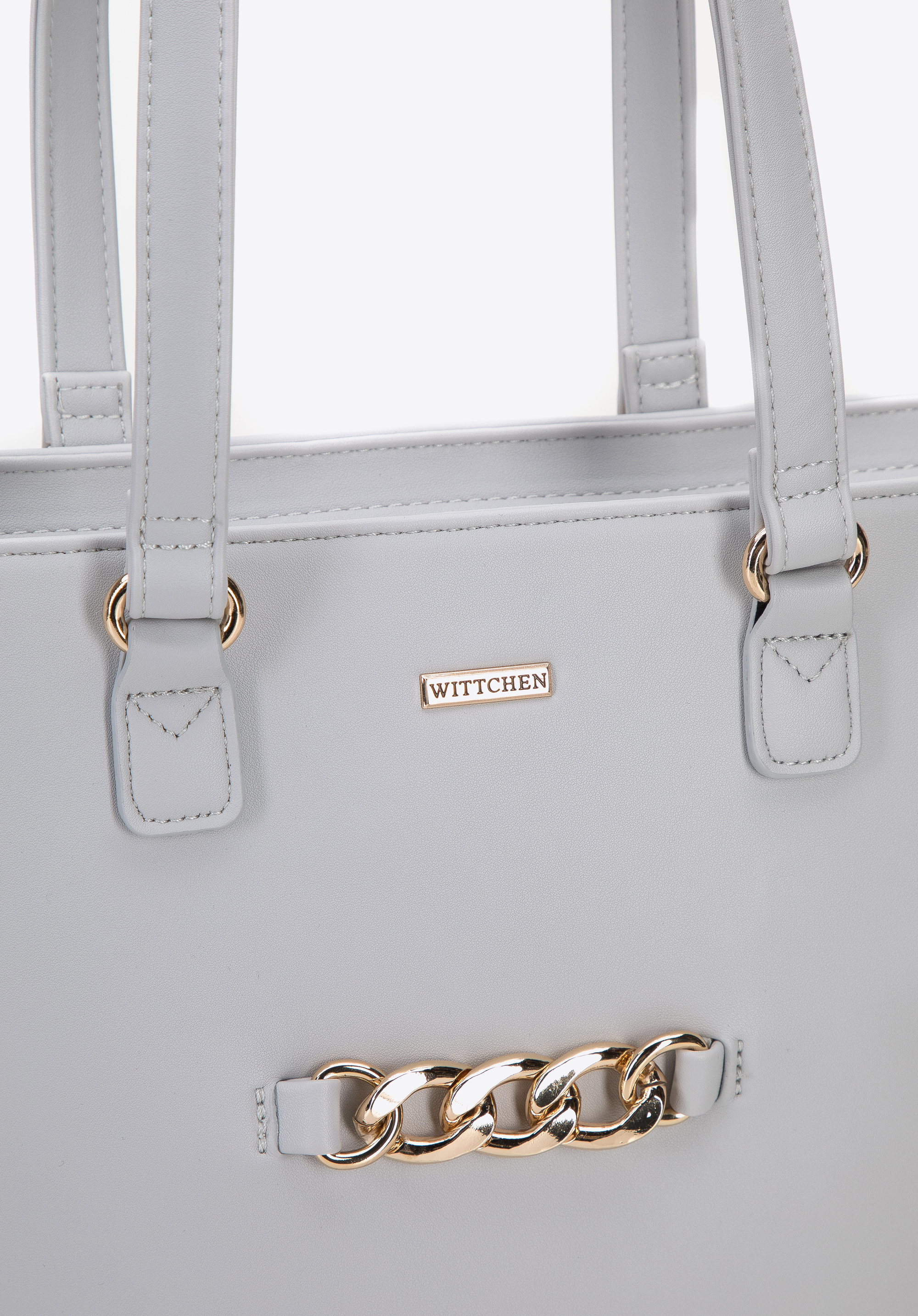 Damska shopperka z łańcuchem na przodzie