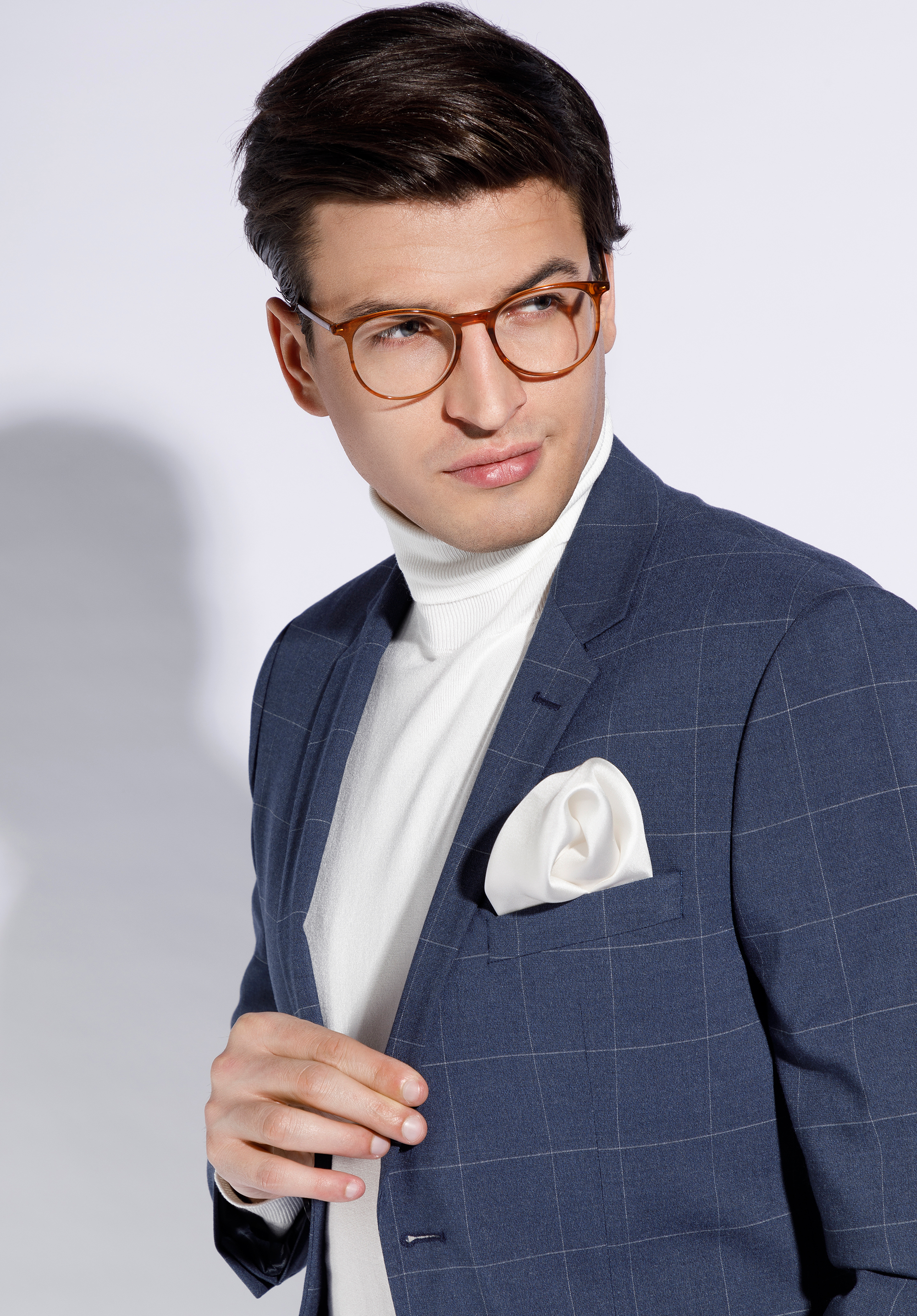 Poszetka z jedwabiu jednokolorowa