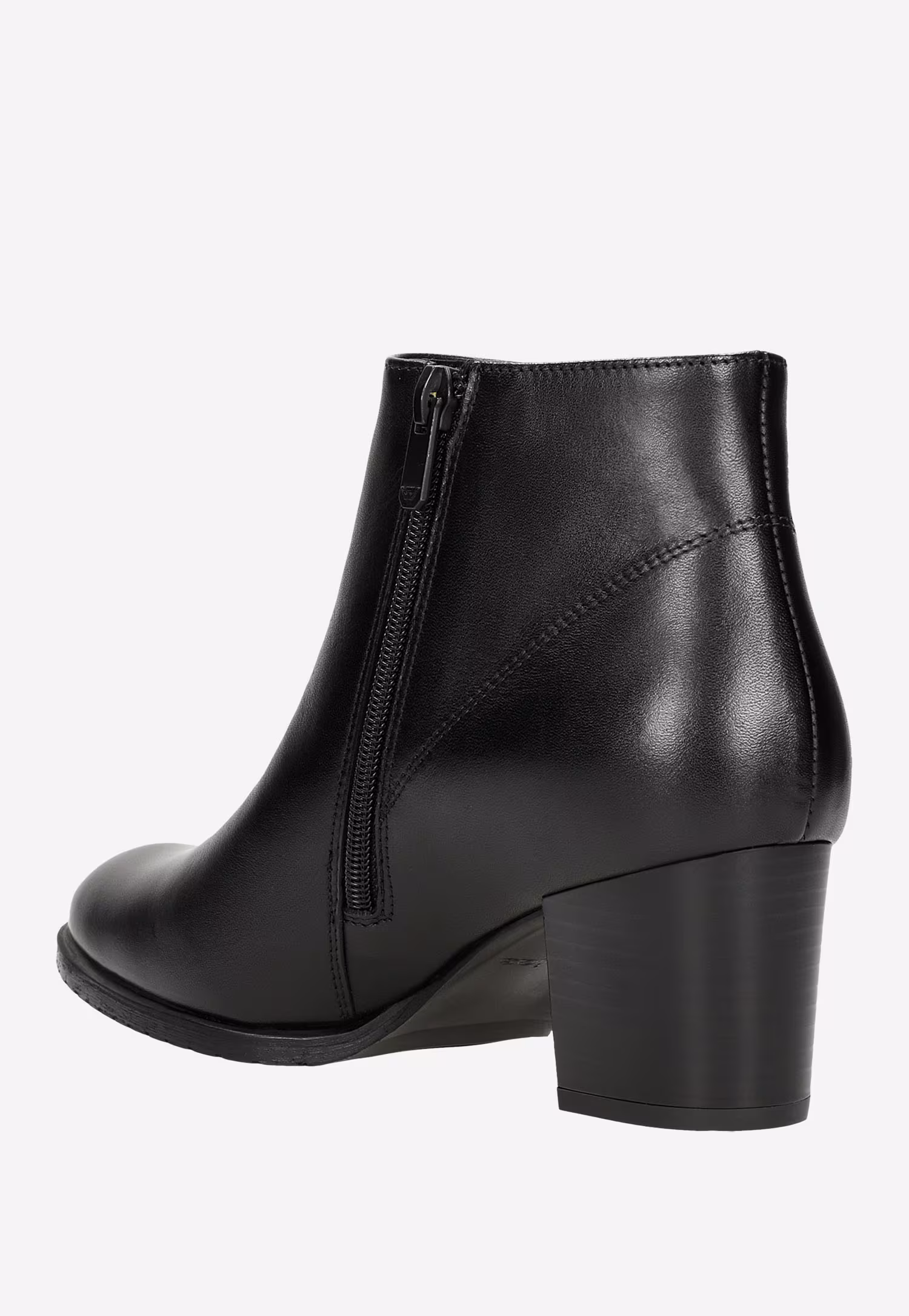 Czarne botki damskie na niskim obcasie