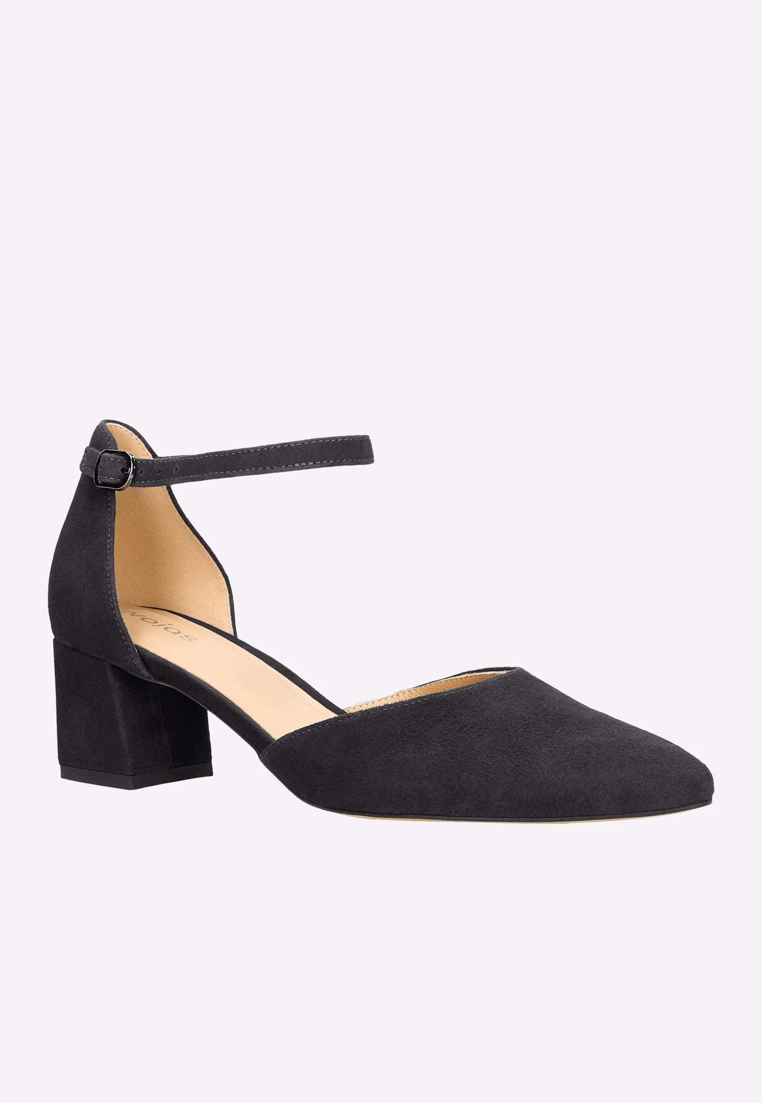 Złote czółenka damskie na niskim słupku