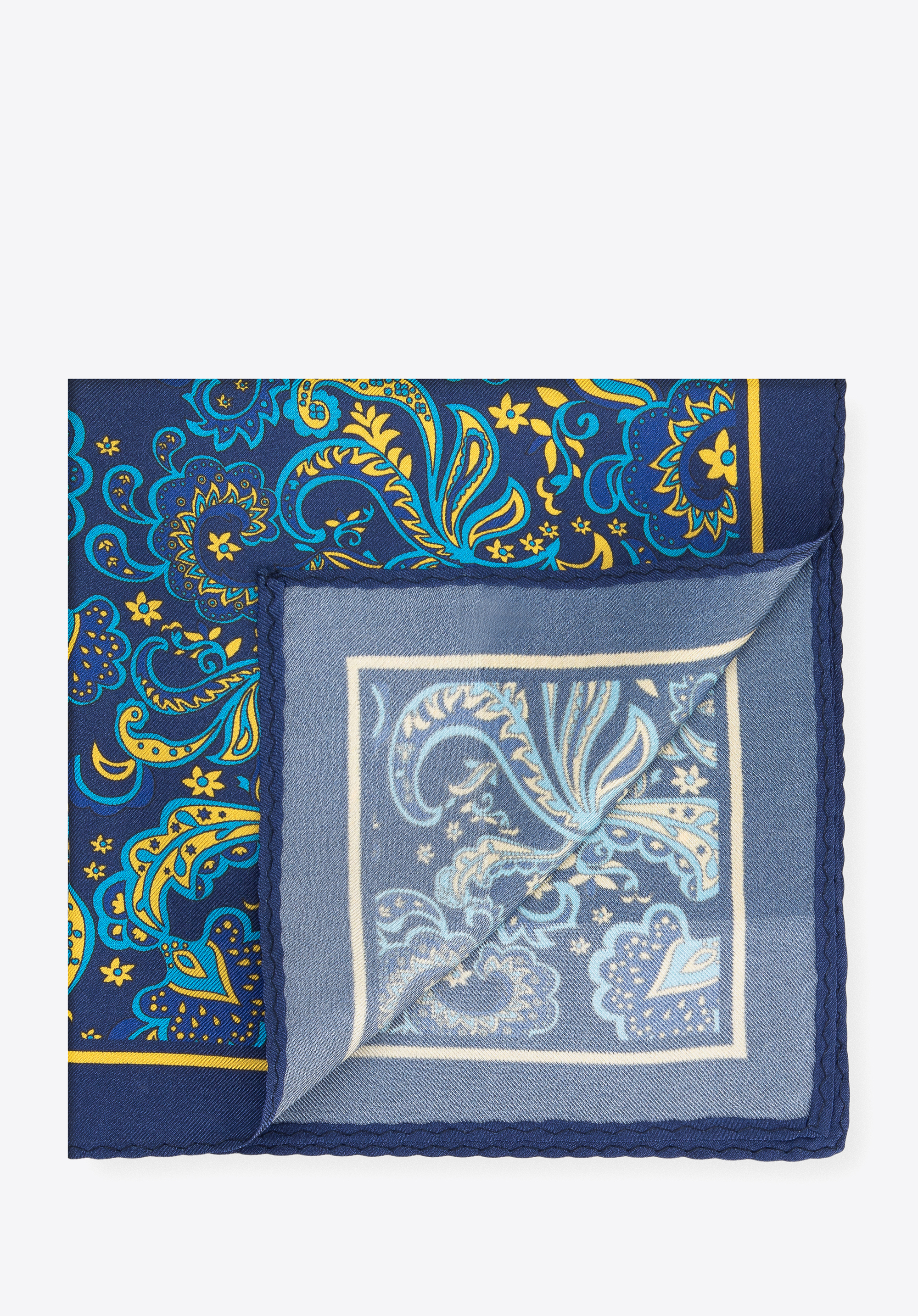 Poszetka jedwabna we wzory