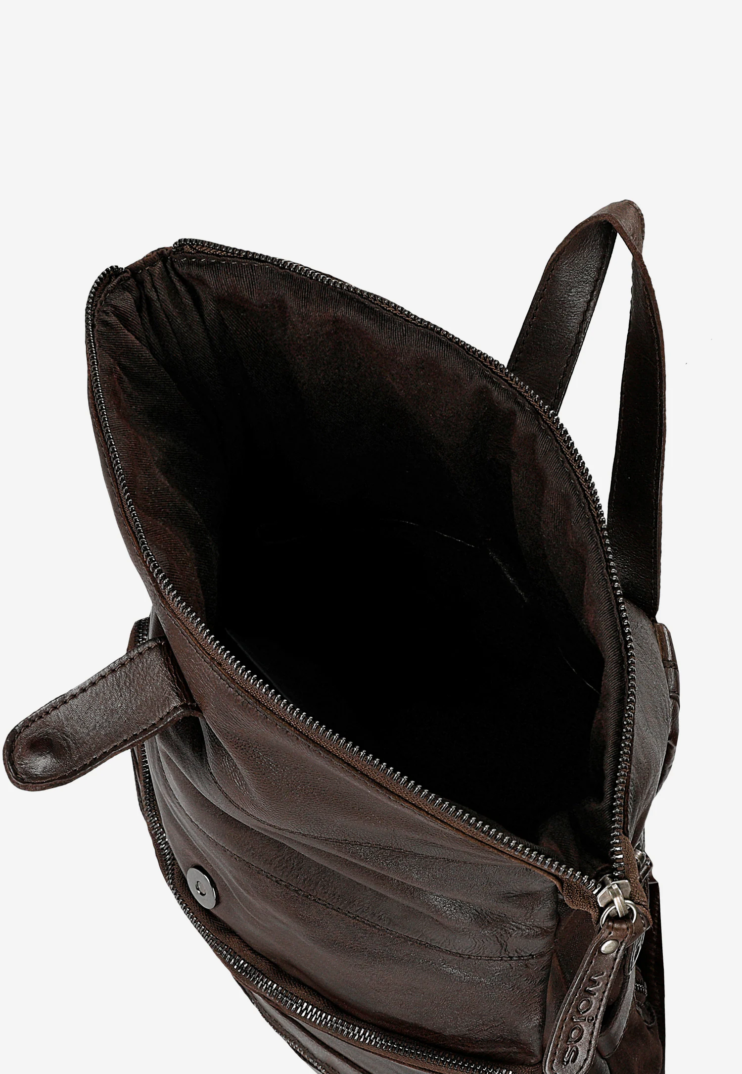 Ciemnobrązowy miejski plecak męski