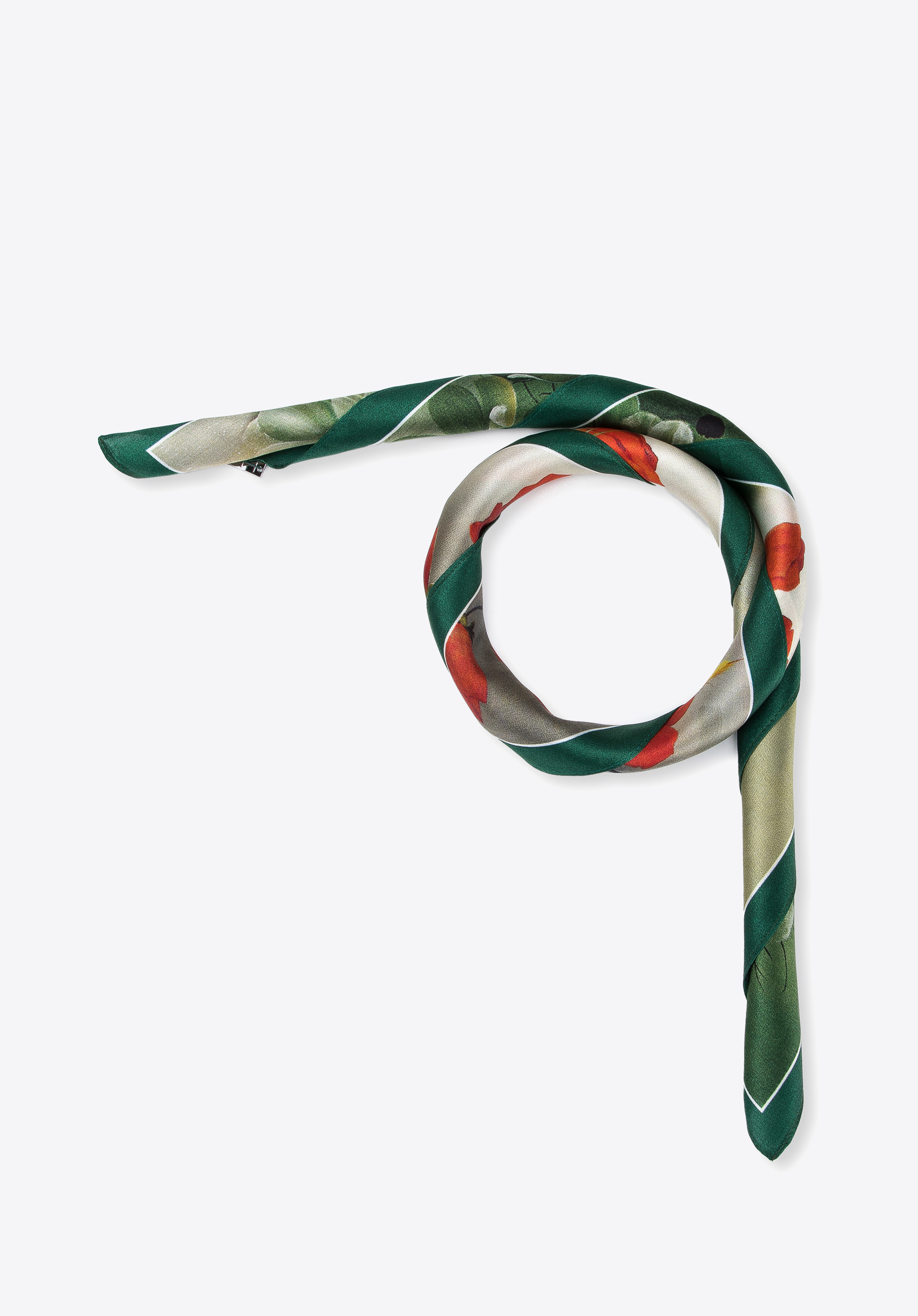 Damska chusta jedwabna we wzory duża