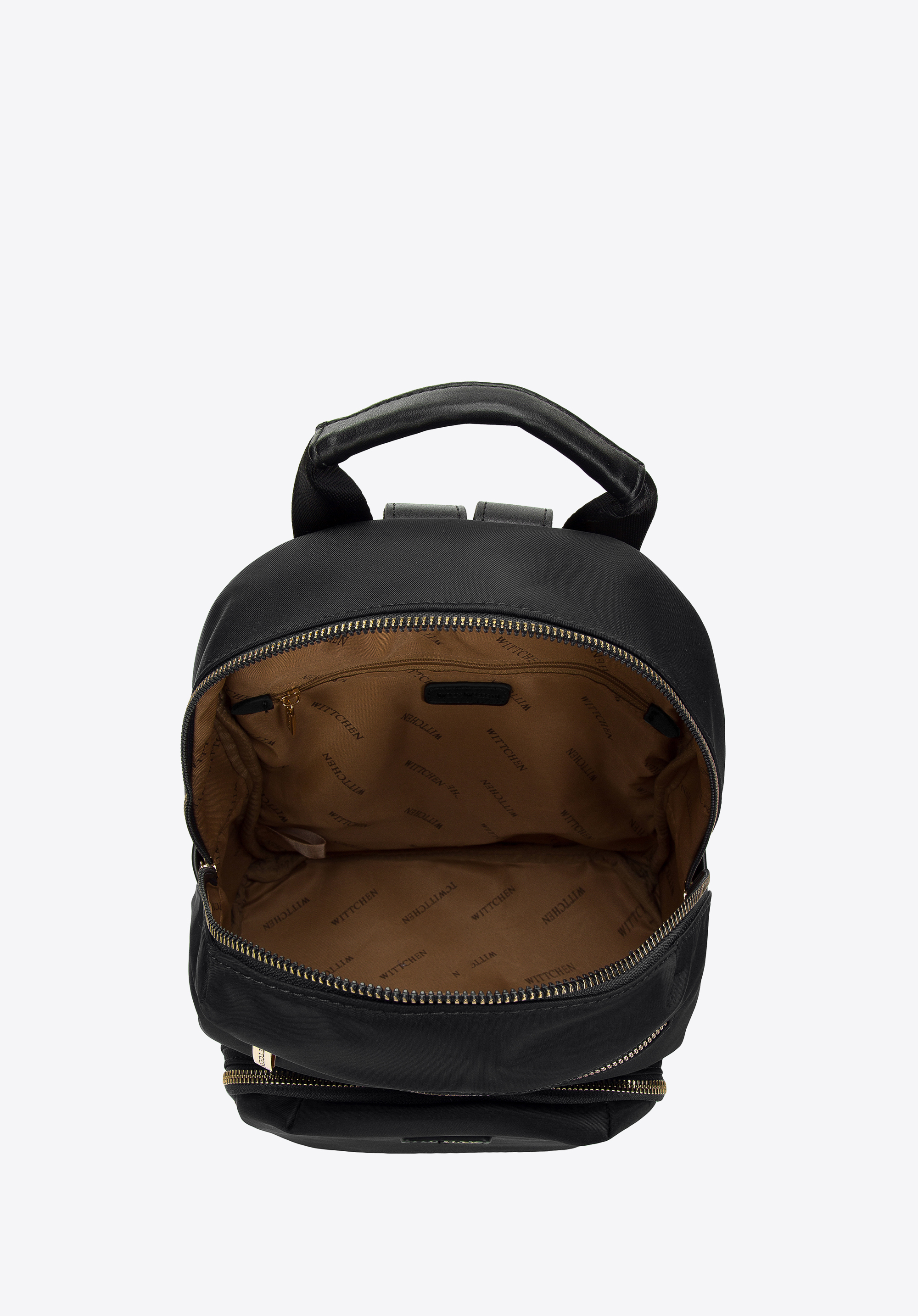 Damski plecak nylonowy z kieszeniami z przodu