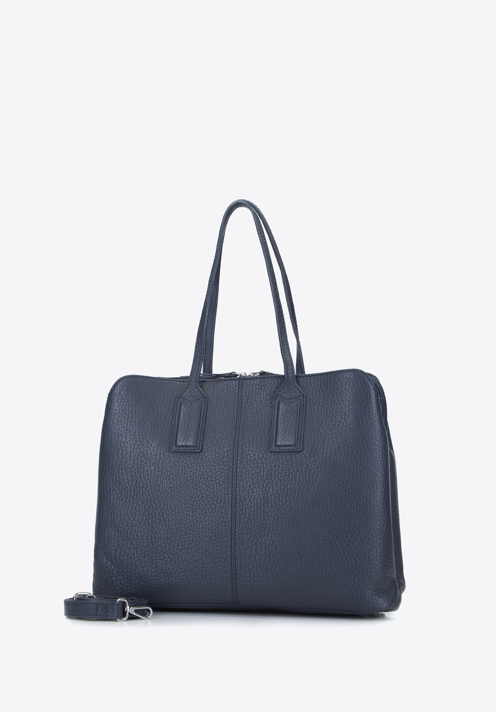 Damska torba na laptopa 13”/14” ze skóry groszkowej