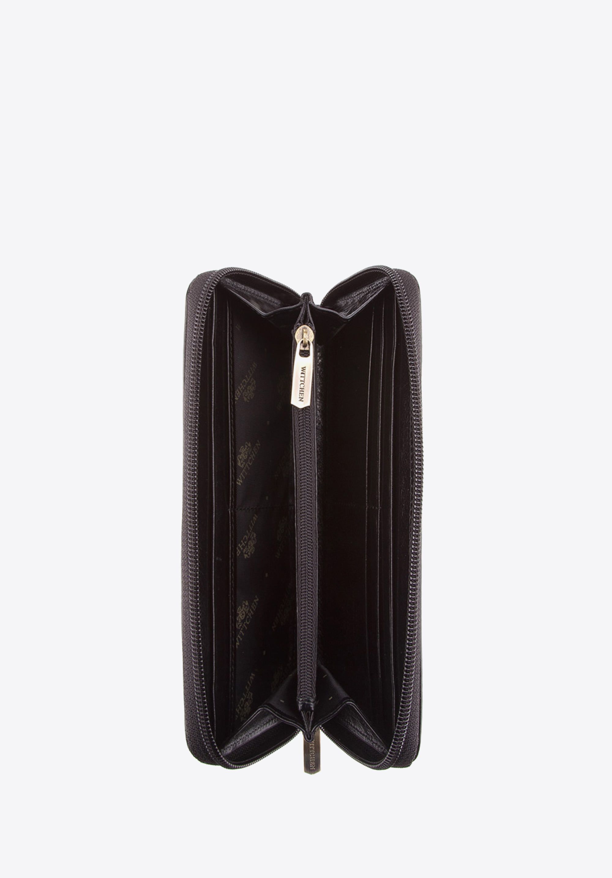 Damski portfel skórzany na suwak