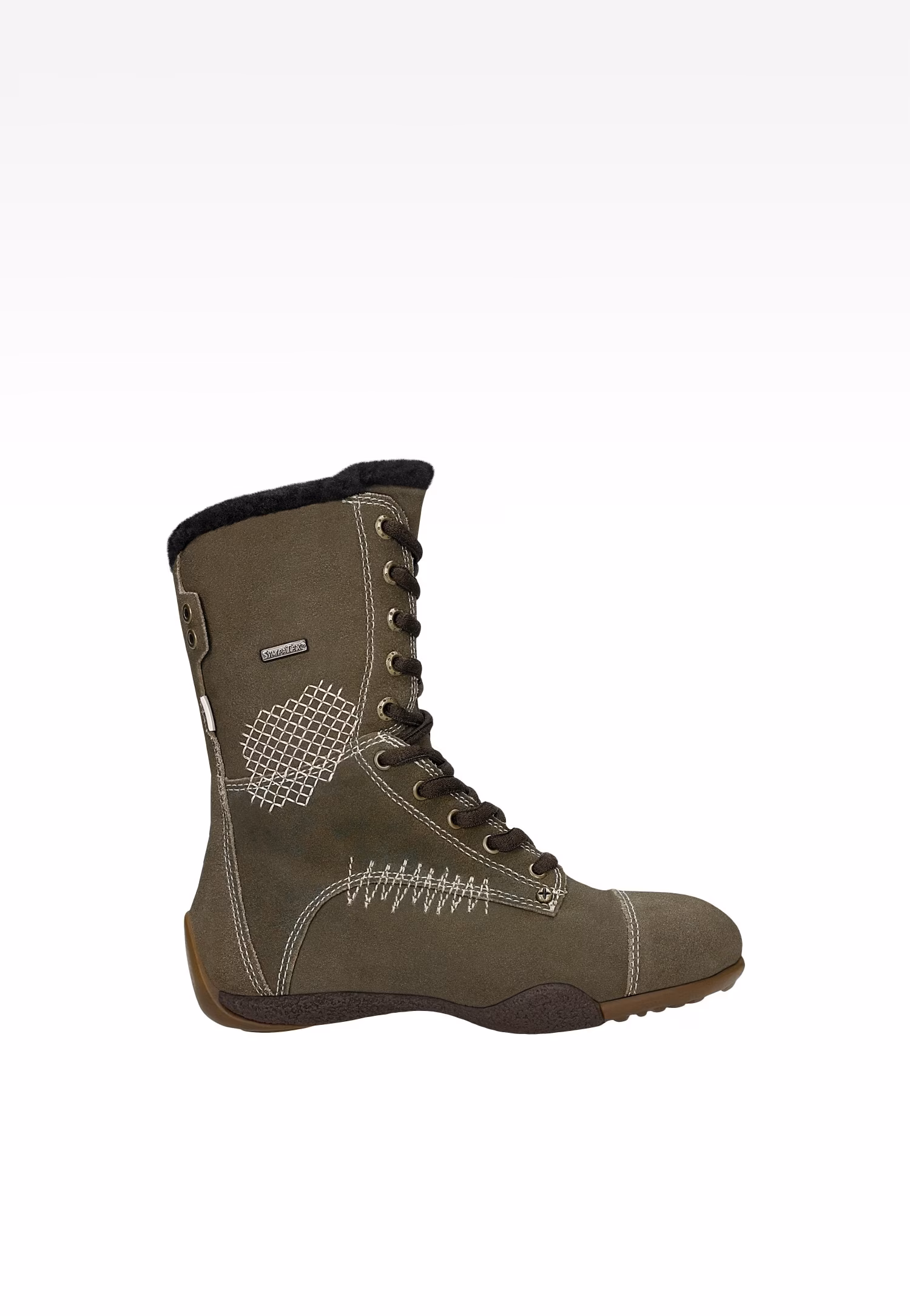 Zielone ocieplane kozaki BARTEK na brązowej podeszwie T-97317/5J5