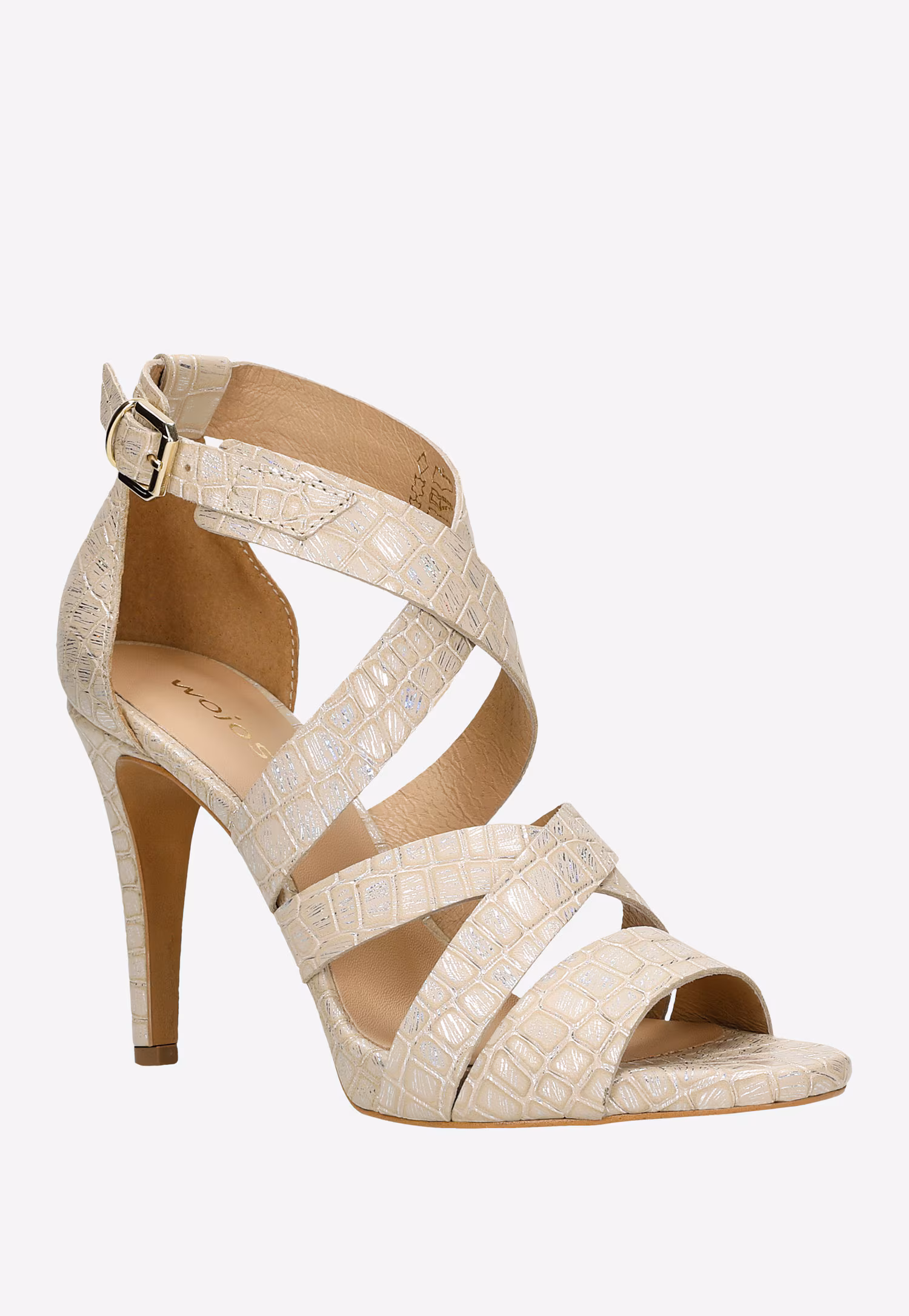 Brązowe sandały damskie na szpilce