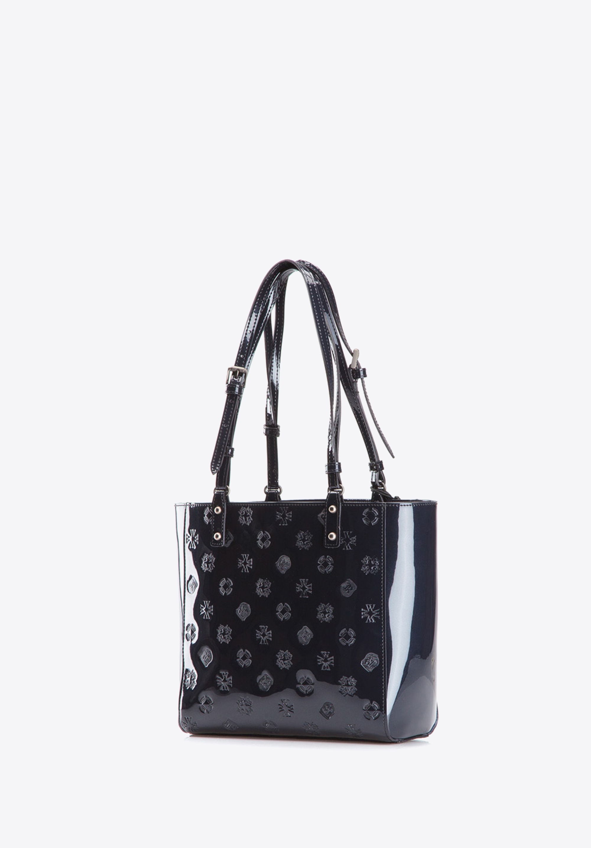 Kuferek skórzany lakierowany z monogramem