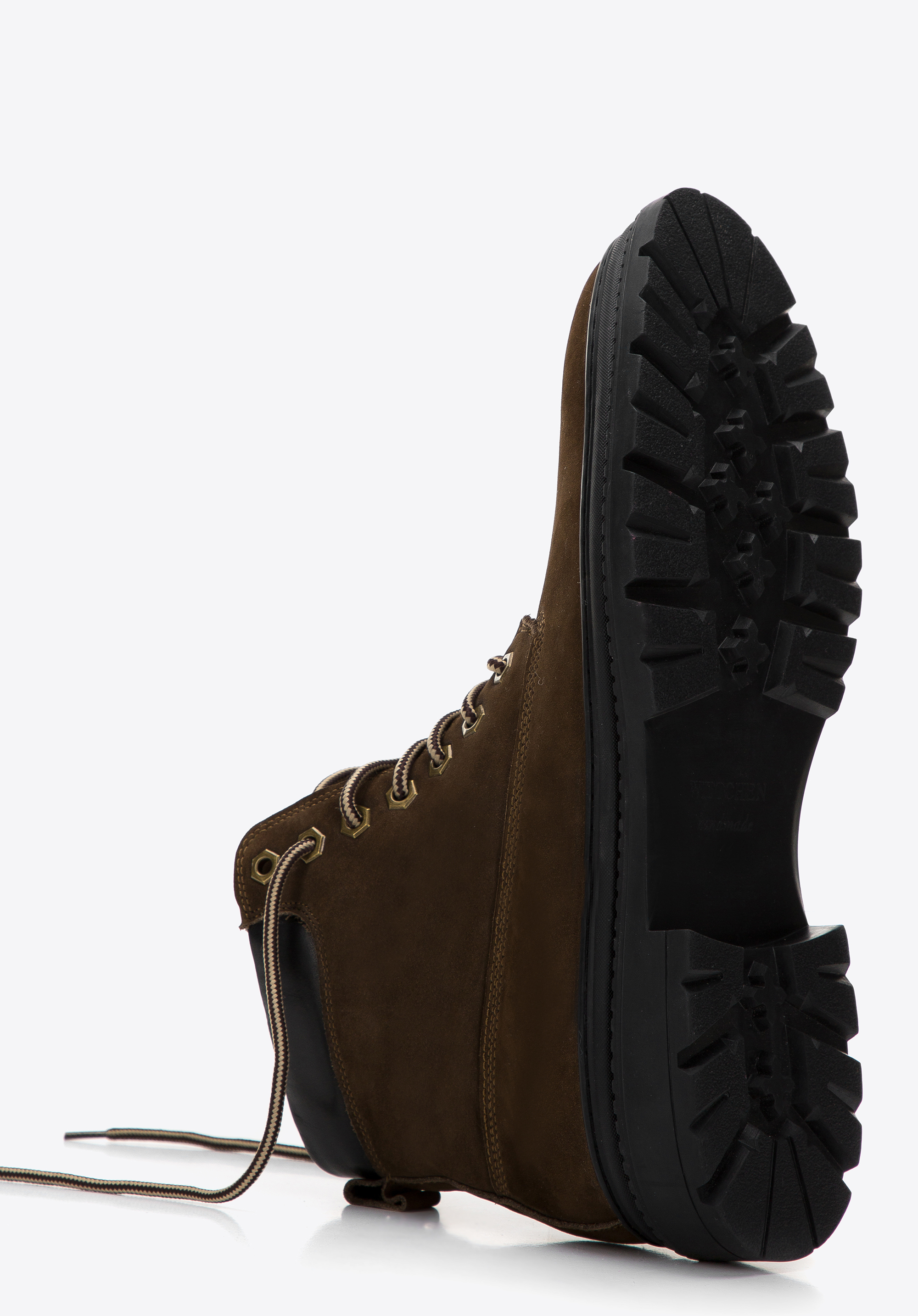 Męskie trapery nubukowe sznurowane