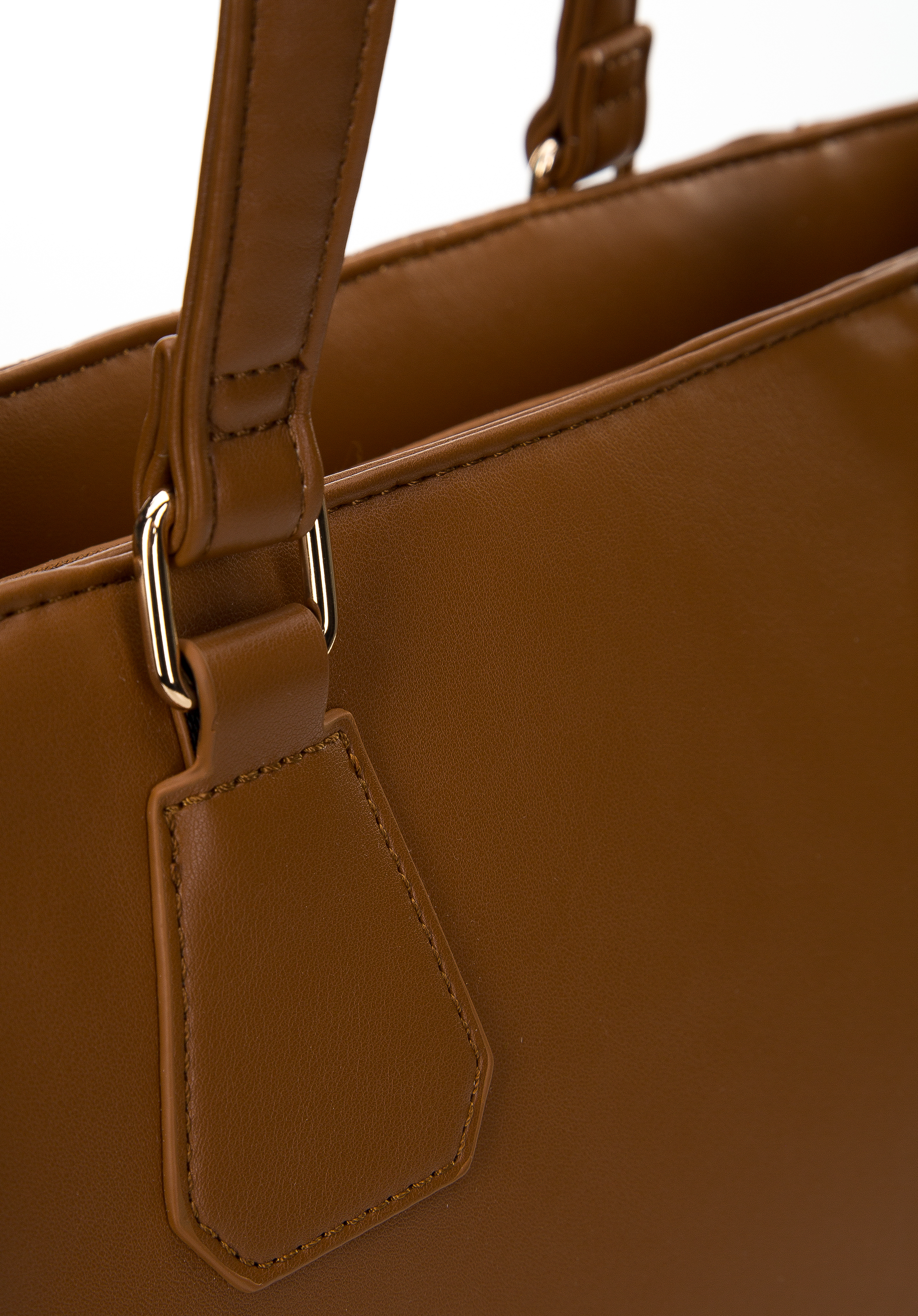 Torebka shopperka pikowana w geometryczny wzór