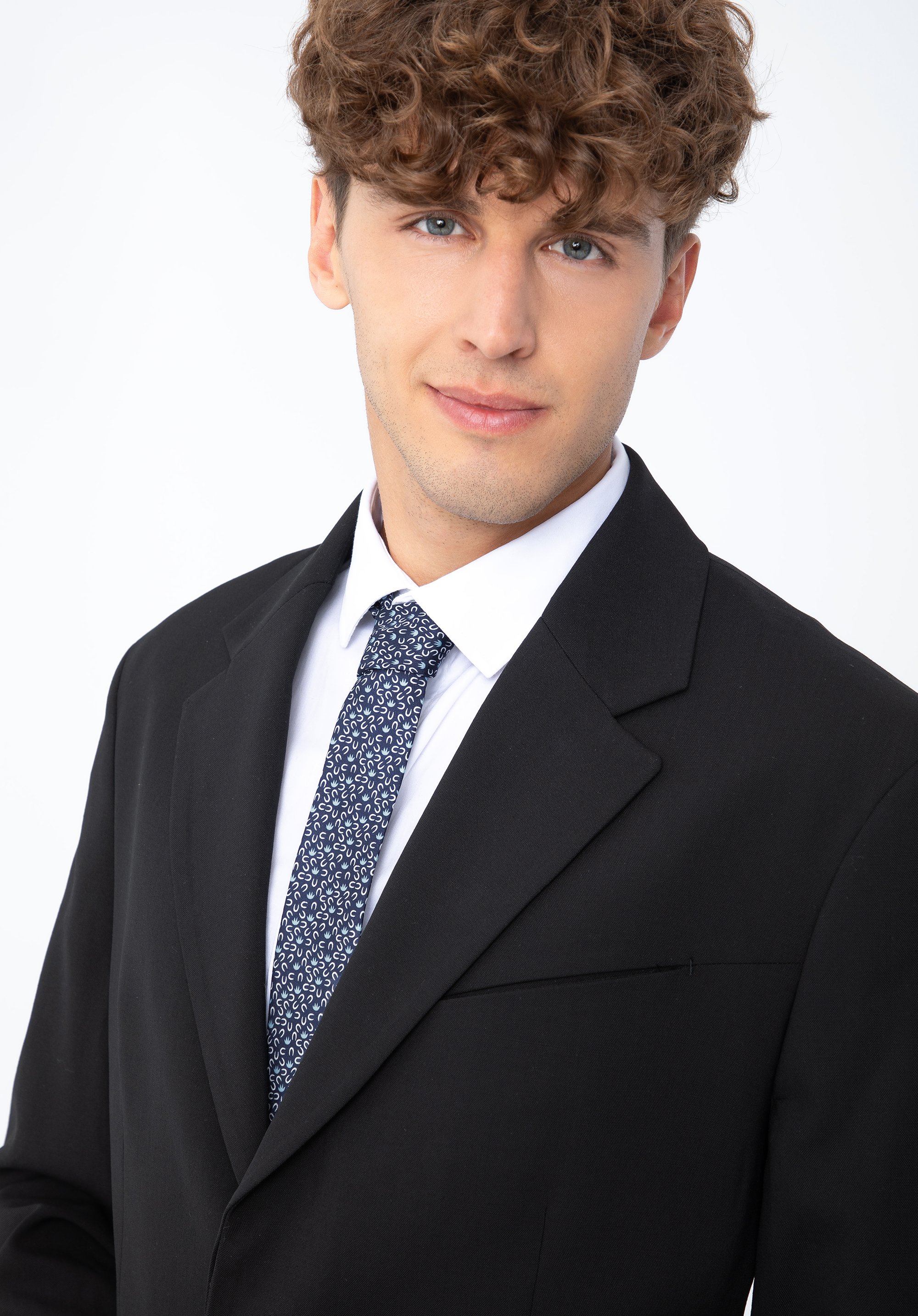 Krawat jedwabny wzorzysty