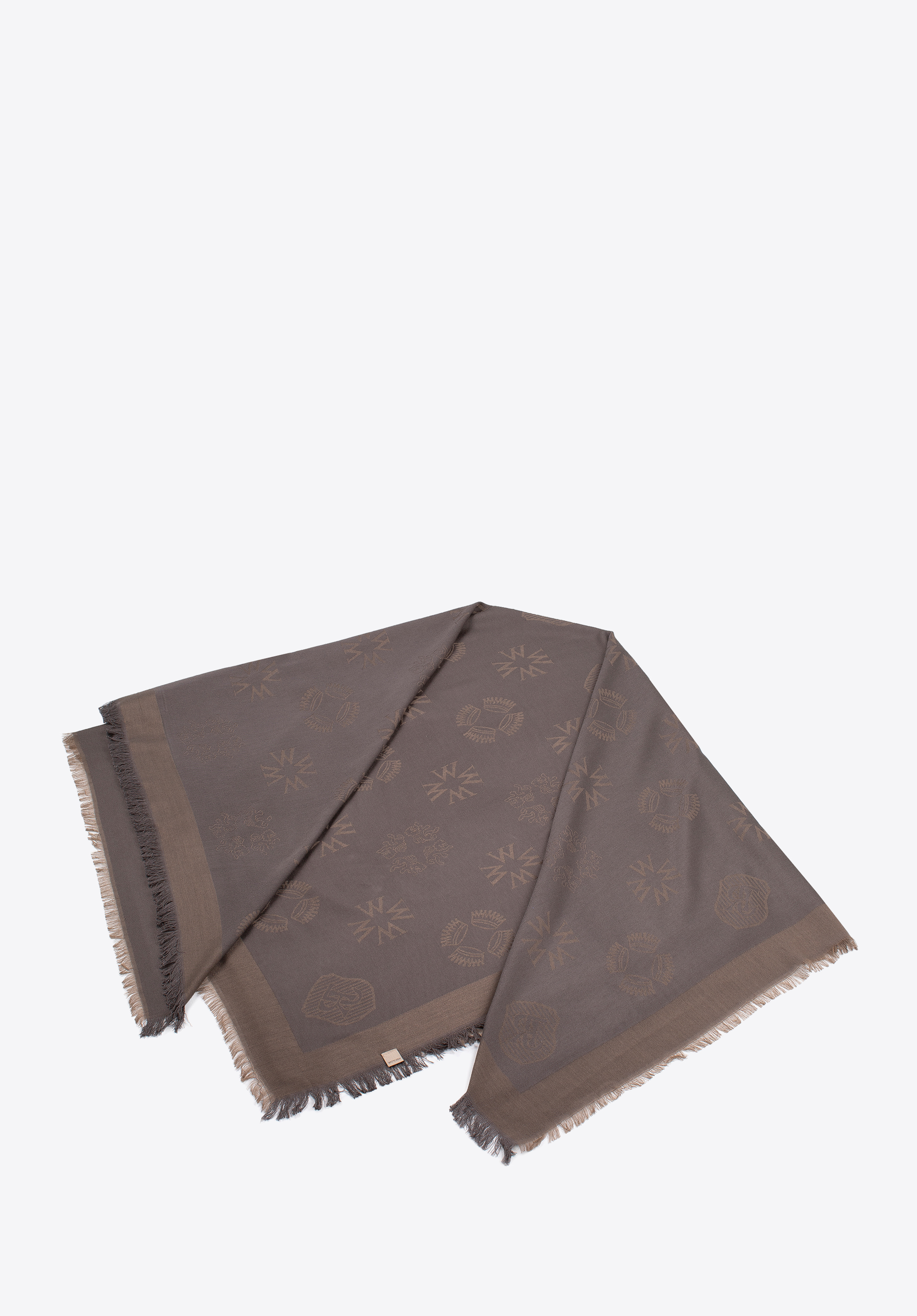 Damska chusta z bambusem tkana w monogram