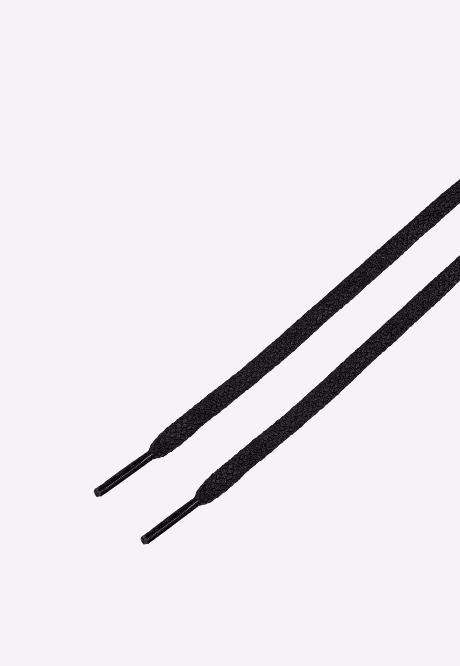 Czarne sznurowadła 120 cm bawełniane woskowane płaskie