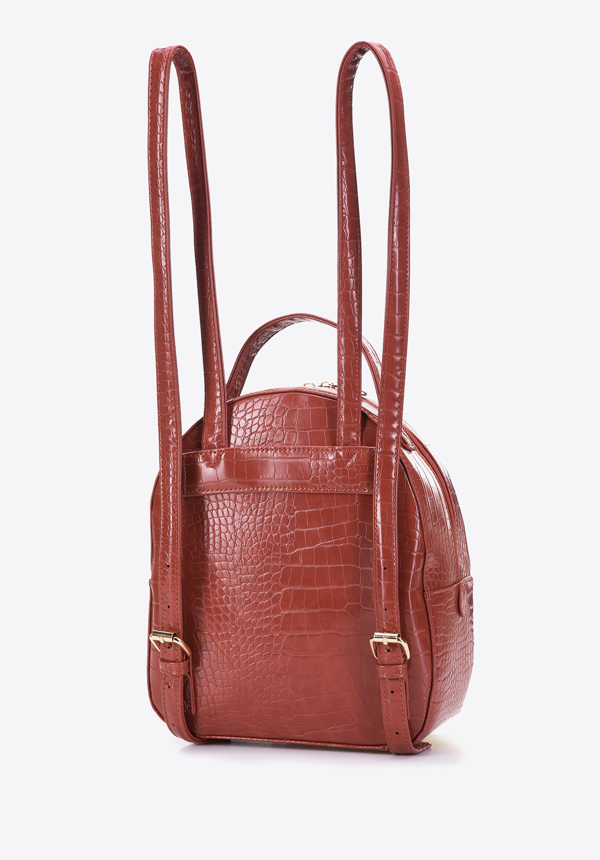 Damski plecak z ekoskóry croco mały