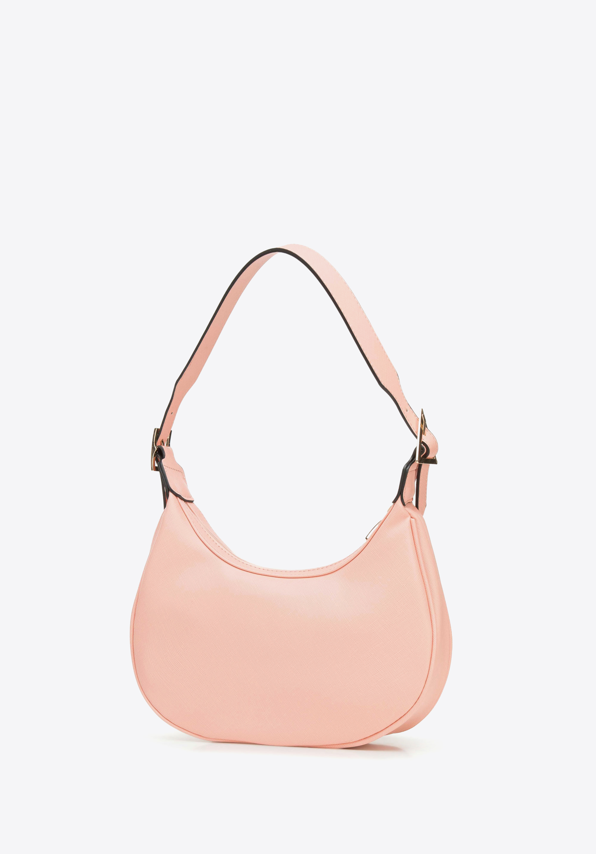 Torebka baguette z geometrycznymi klamrami