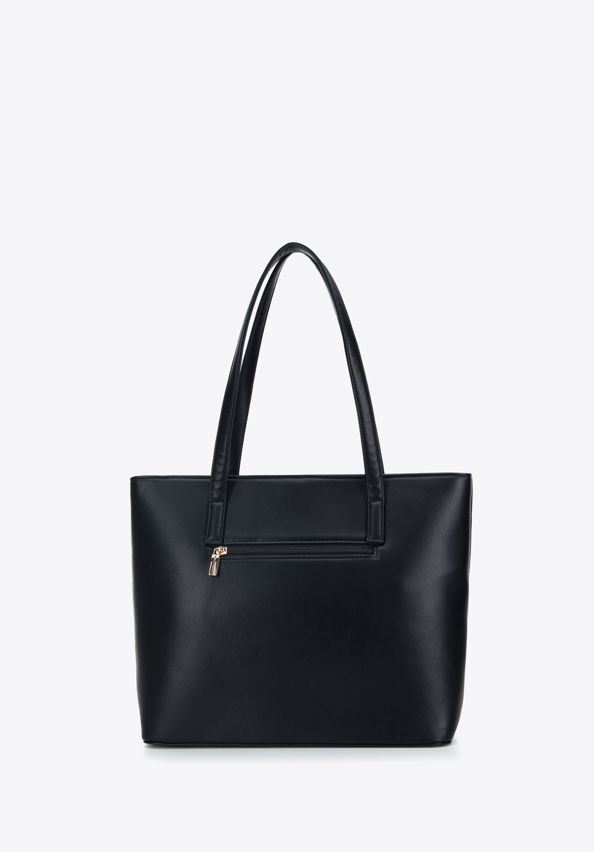 Torebka shopperka z ekoskóry z klamerką