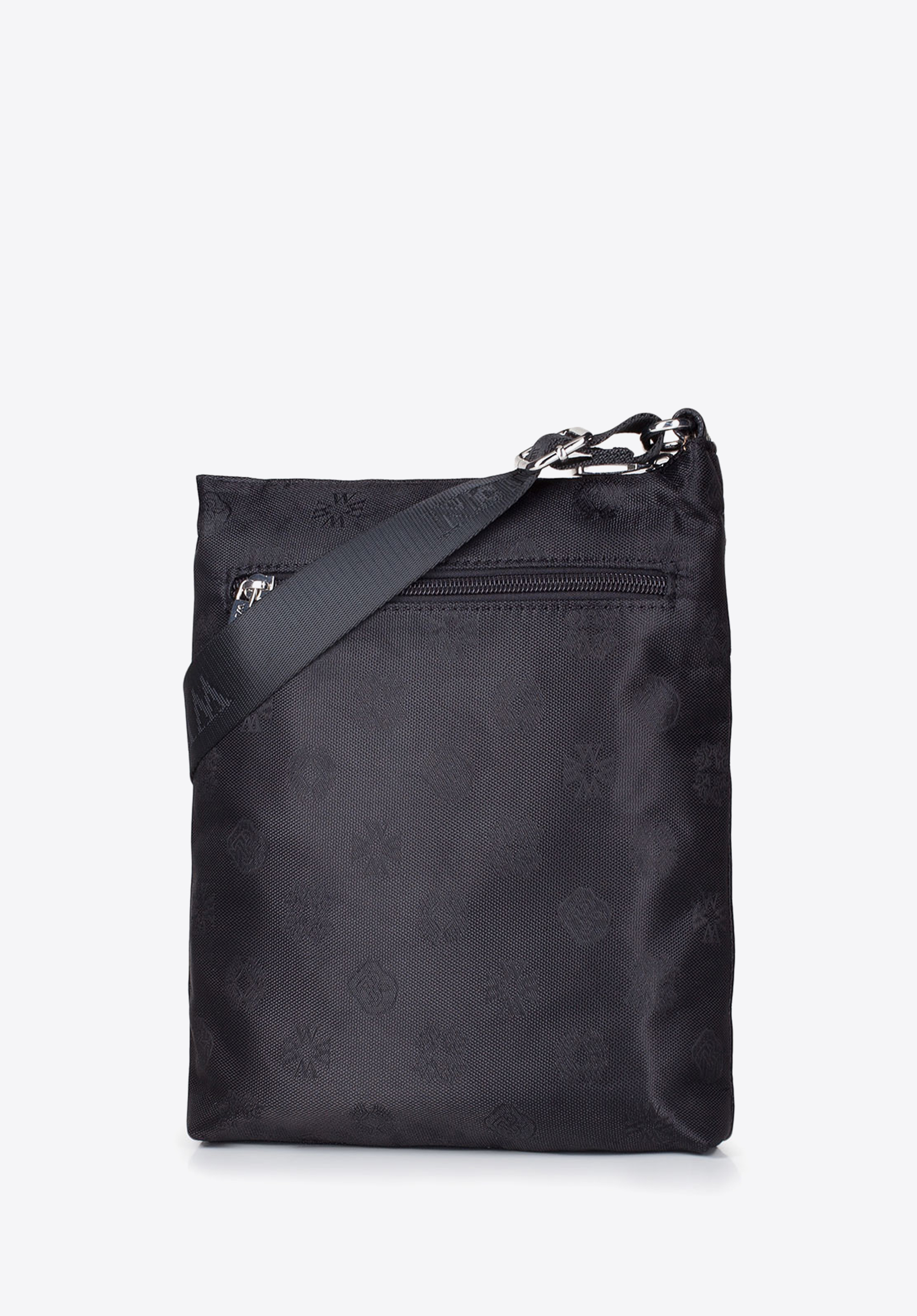 Damska listonoszka z tkaniny w logo z suwakiem