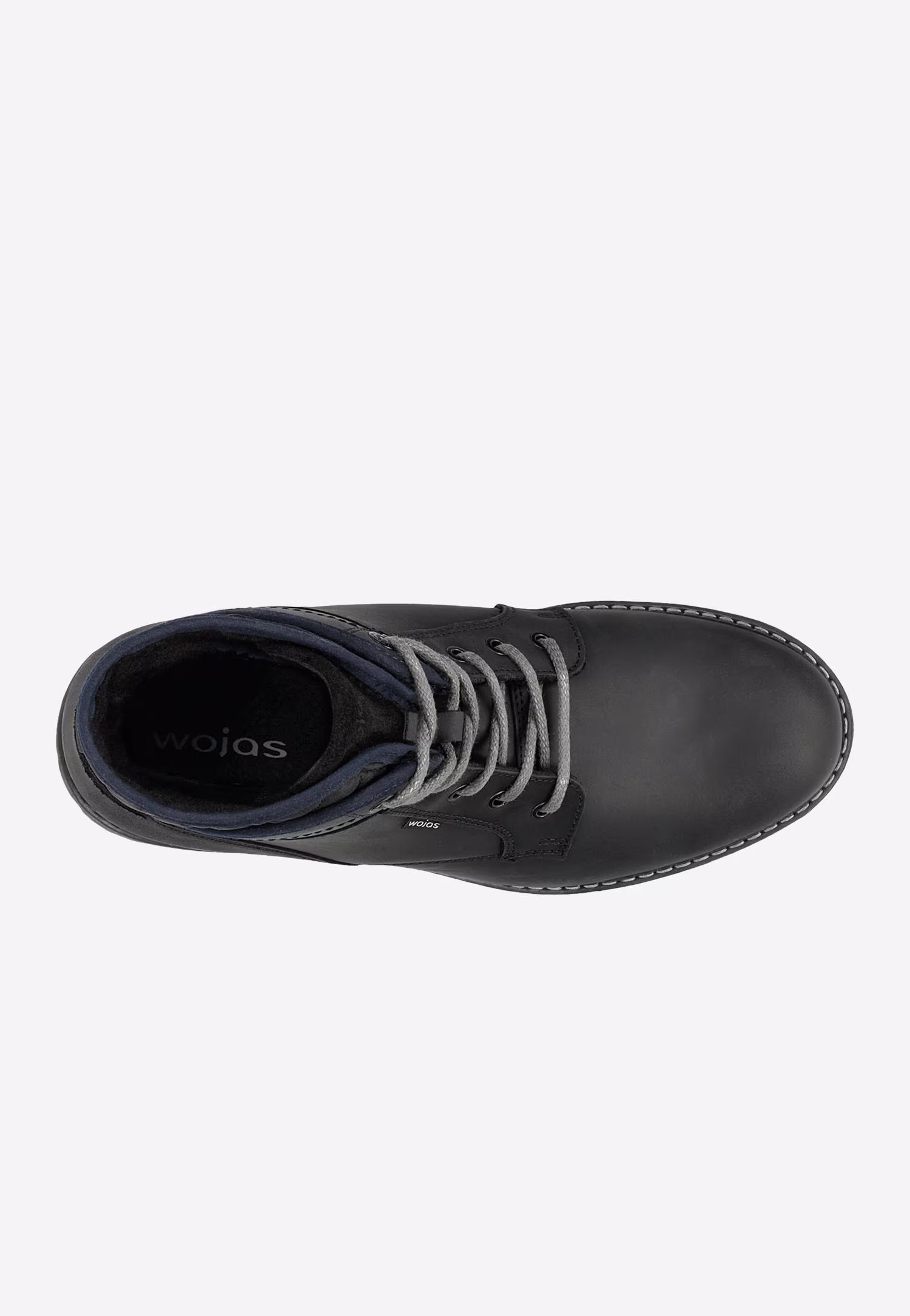 Brązowe workery męskie z ozdobną pikowaną cholewką