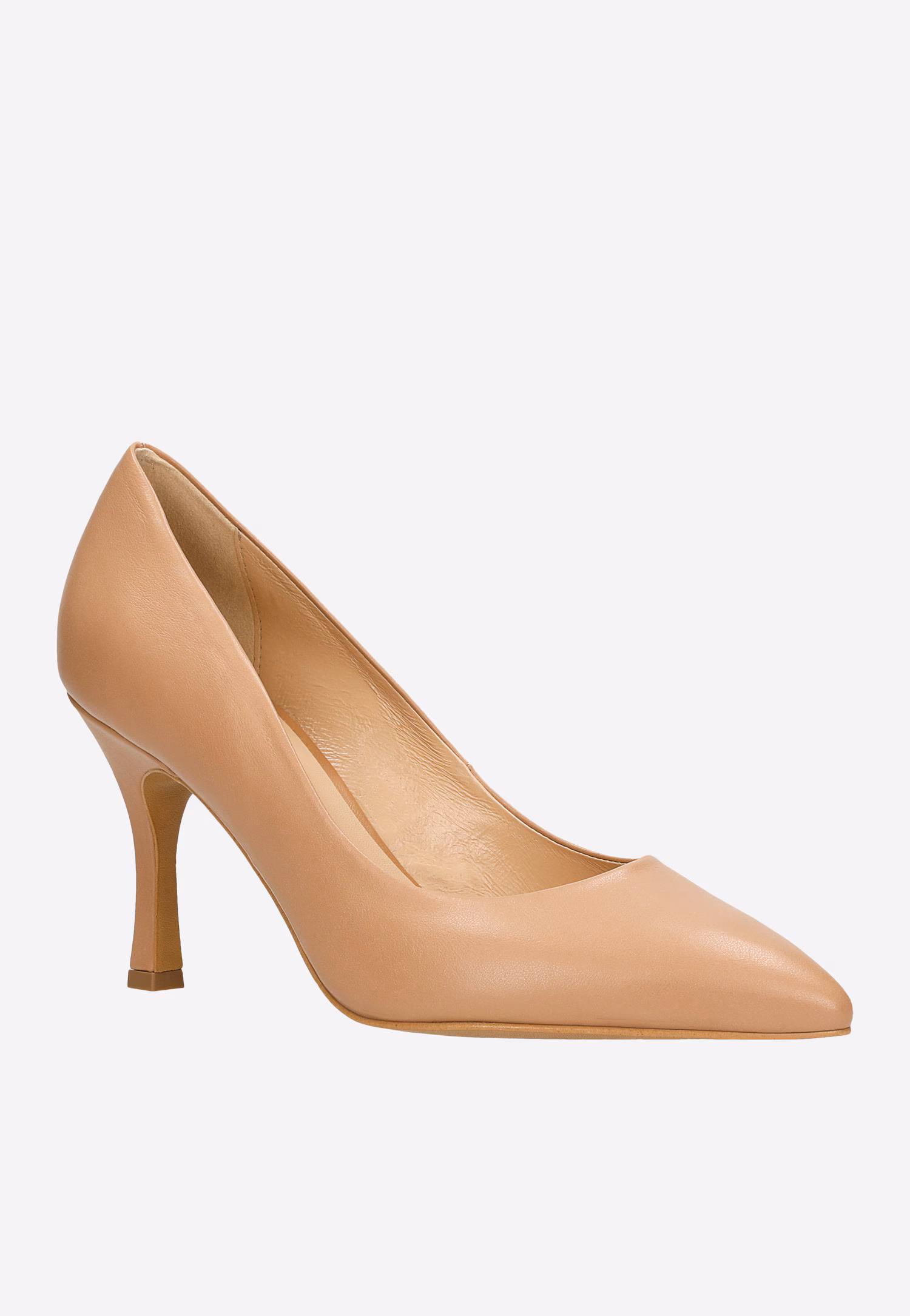 Brązowe czółenka z noskiem w szpic