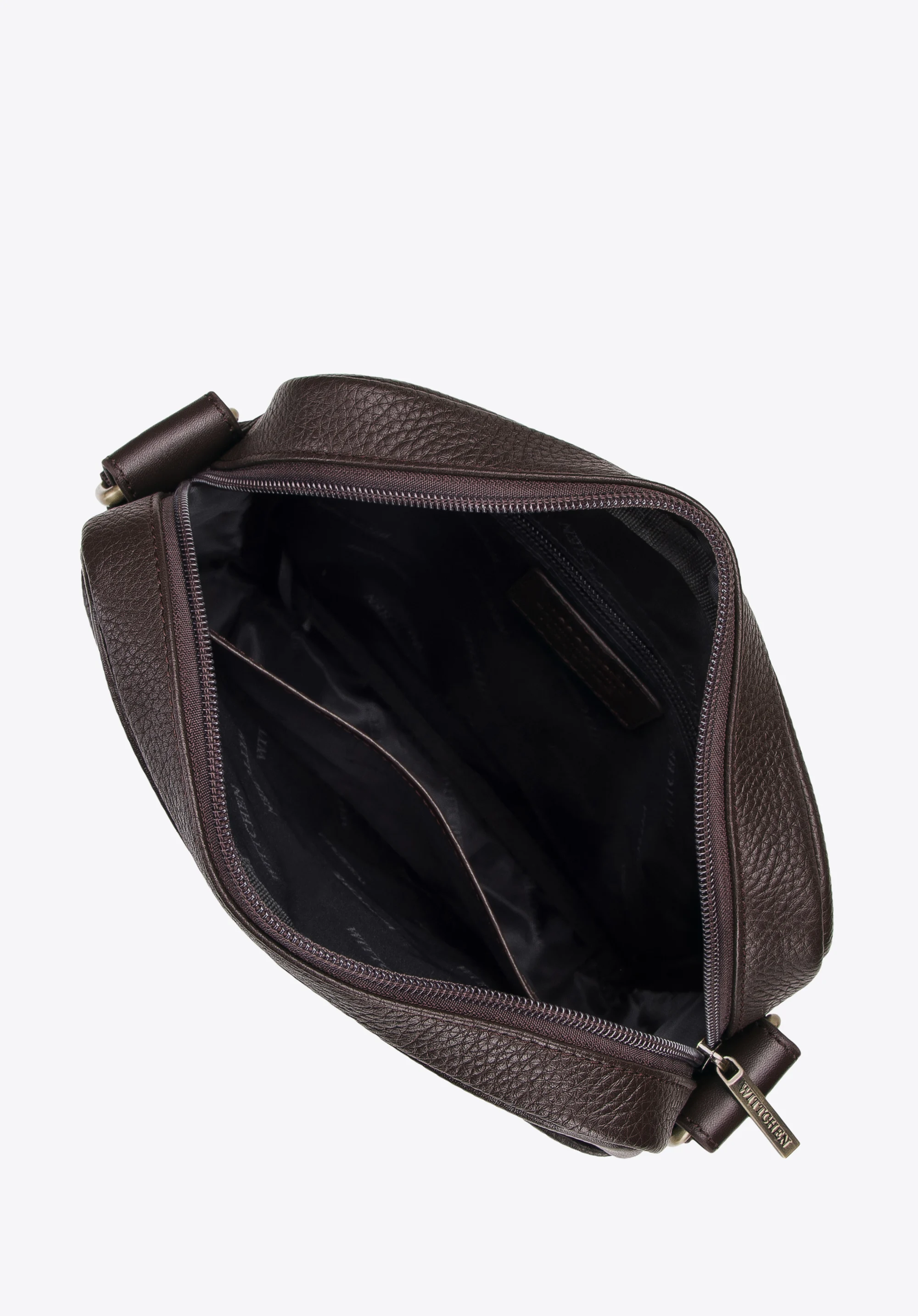 Męska listonoszka ze skóry o dwóch fakturach