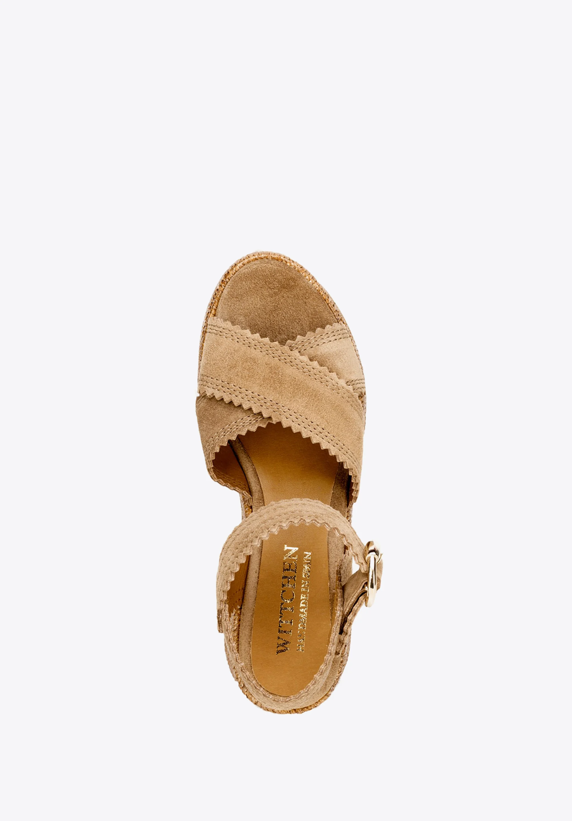 Sandały espadryle zamszowe na platformie