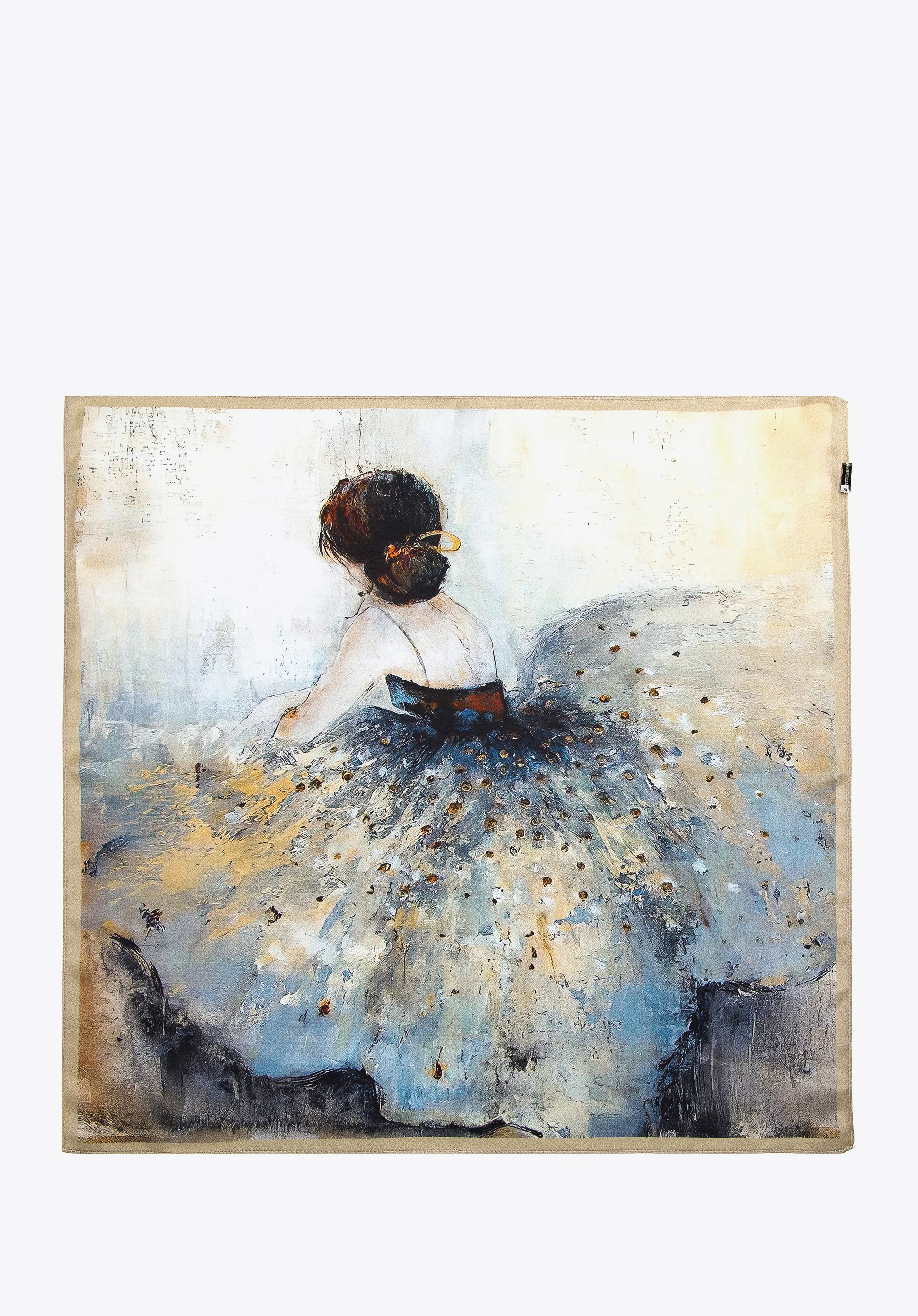 Damska apaszka jedwabna we wzory