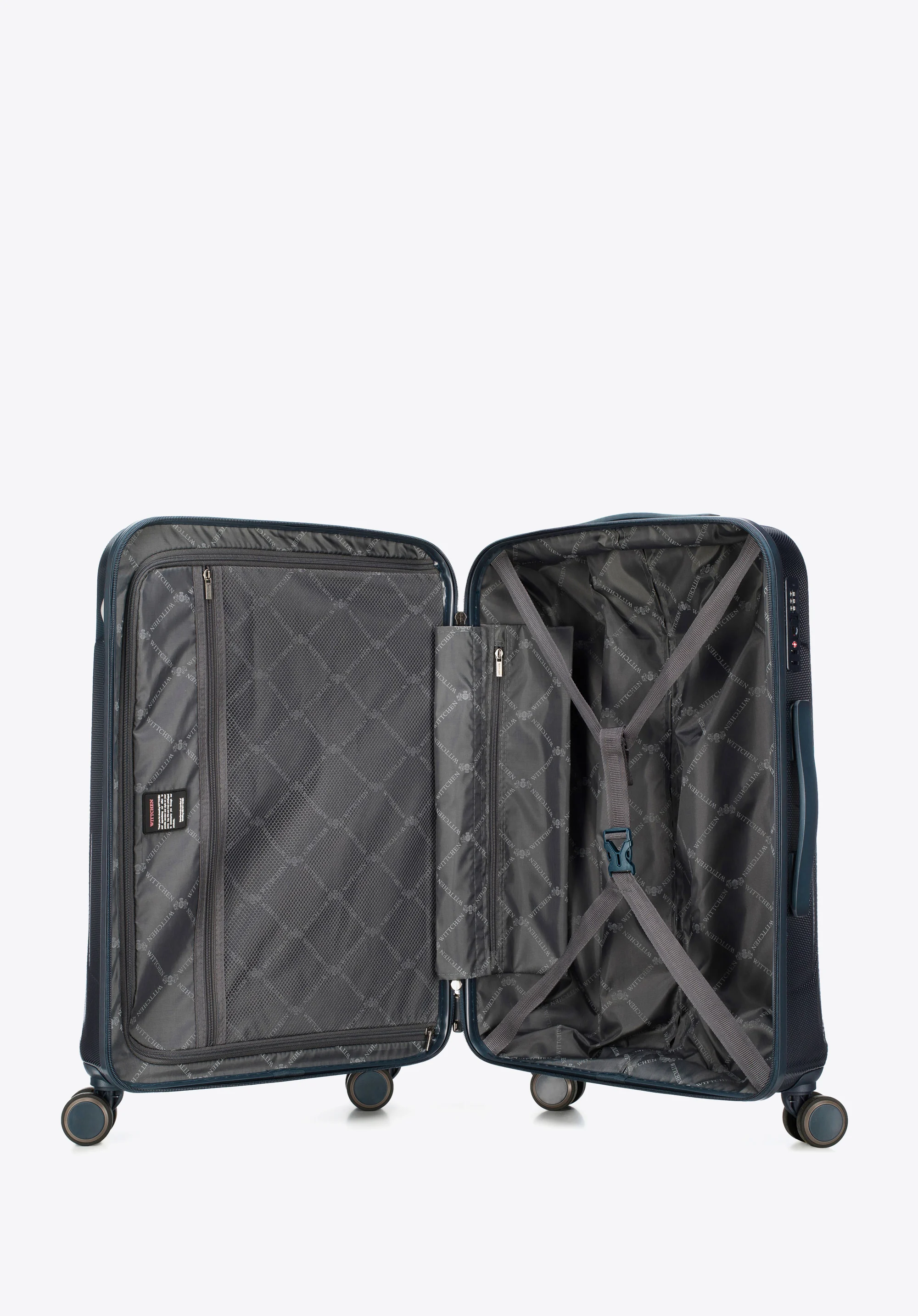 Walizka kabinowa z polikarbonu geometryczna