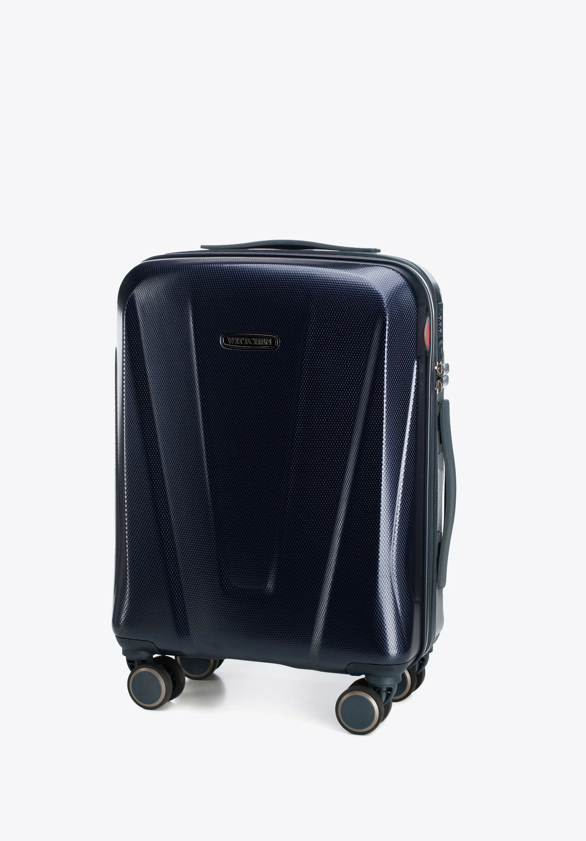 Walizka kabinowa z polikarbonu geometryczna