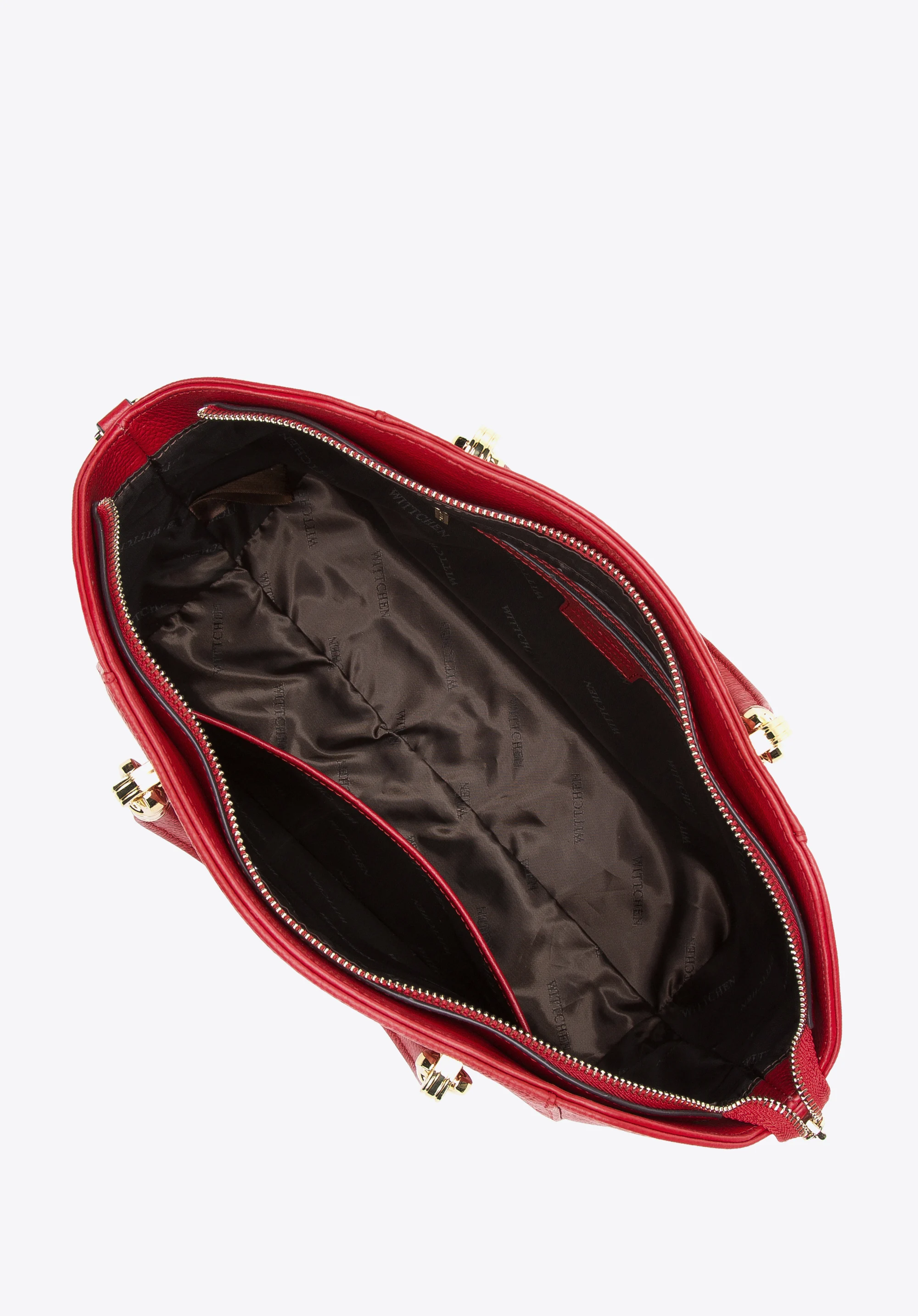 Torebka kuferek skórzana w monogram