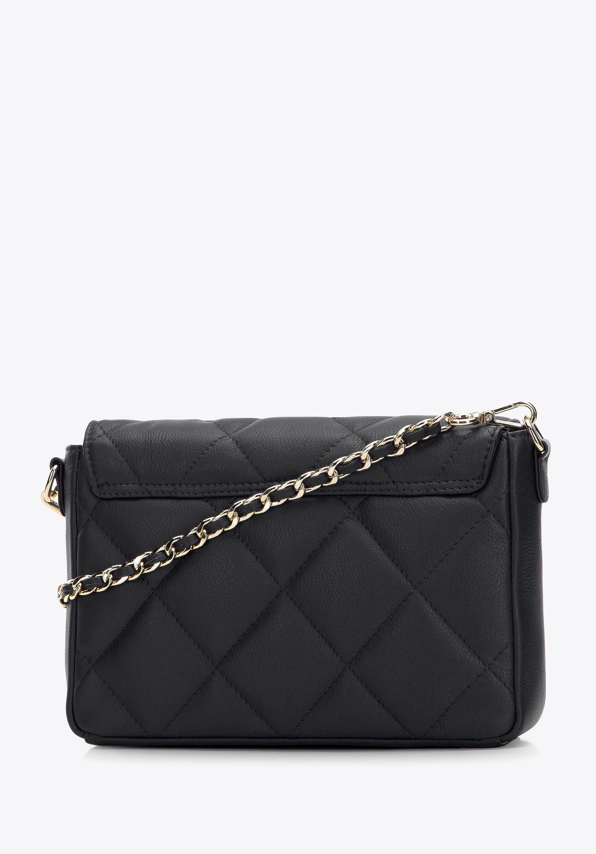 Damska listonoszka z pikowanej skóry na łańcuszku