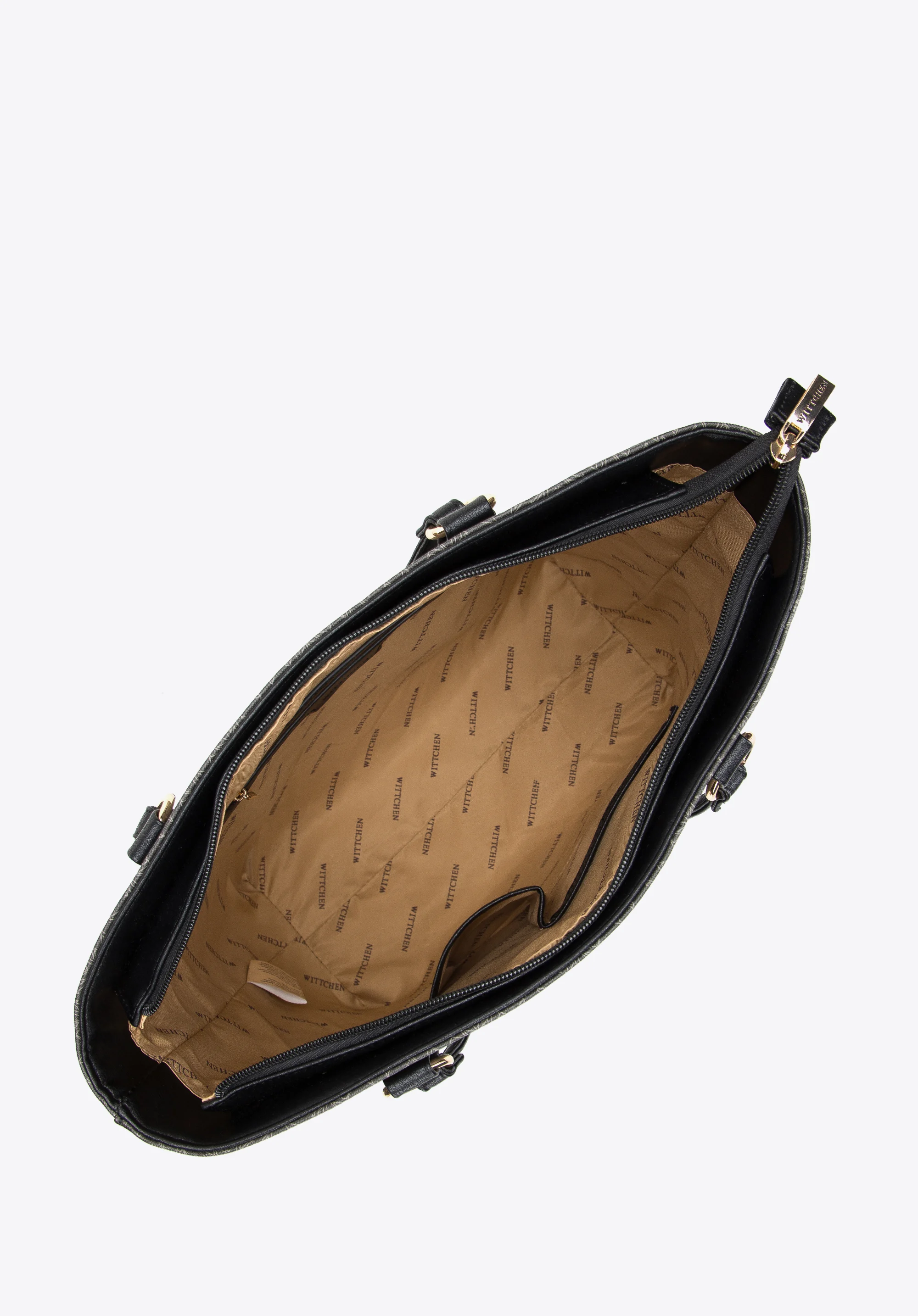 Torebka shopperka z ekoskóry w monogram