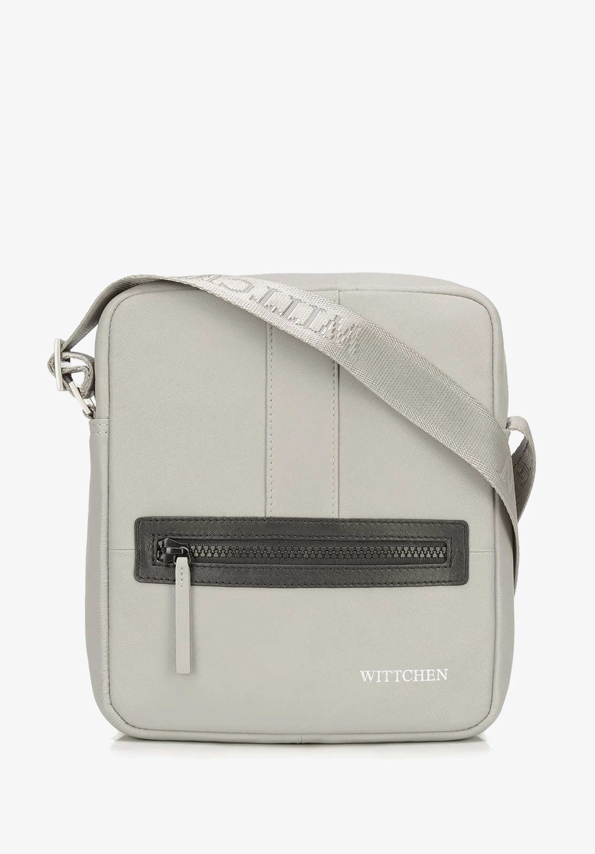 Męska listonoszka skórzana stębnowana mała