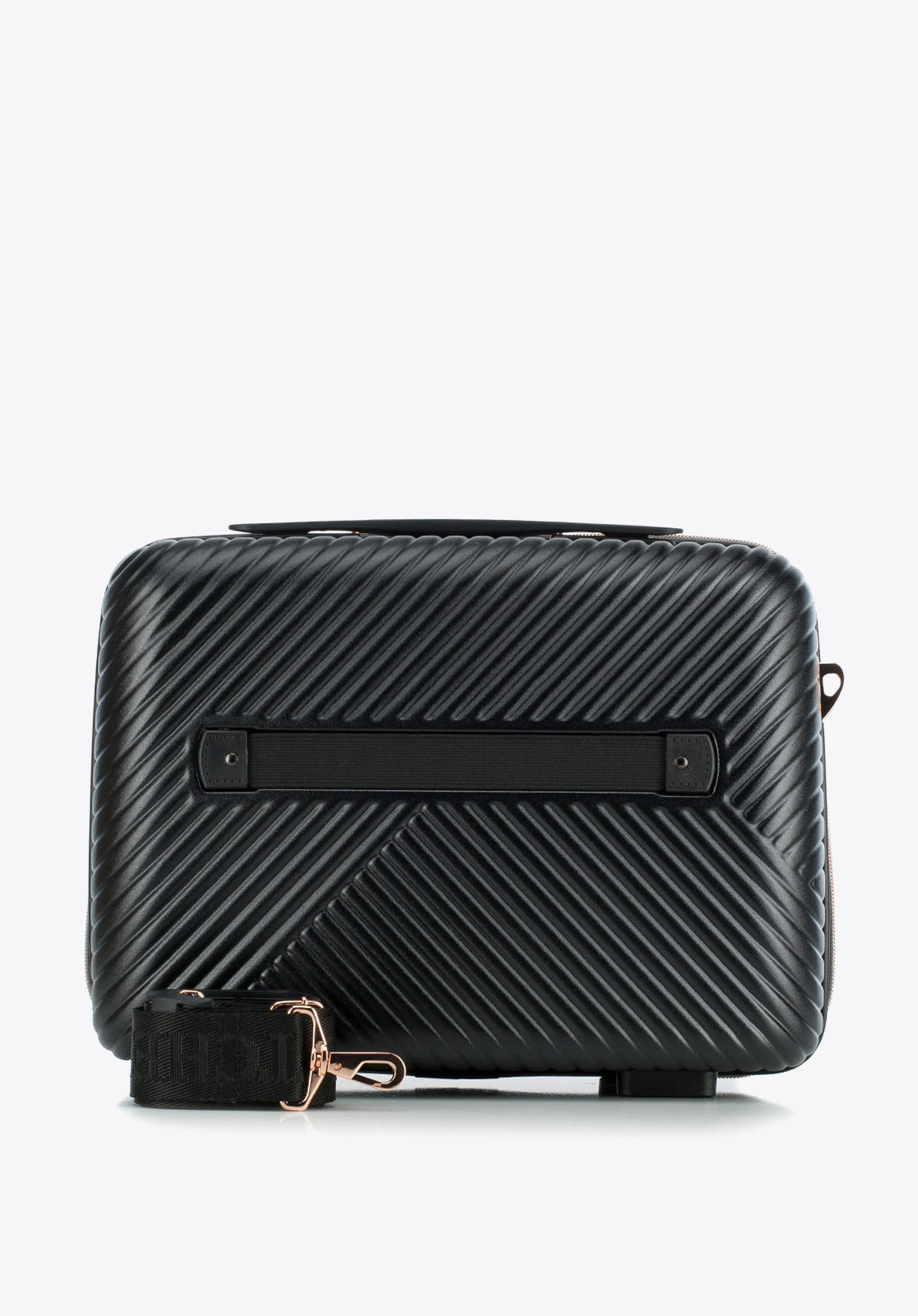 Walizka kabinowa z polikarbonu w paseczki