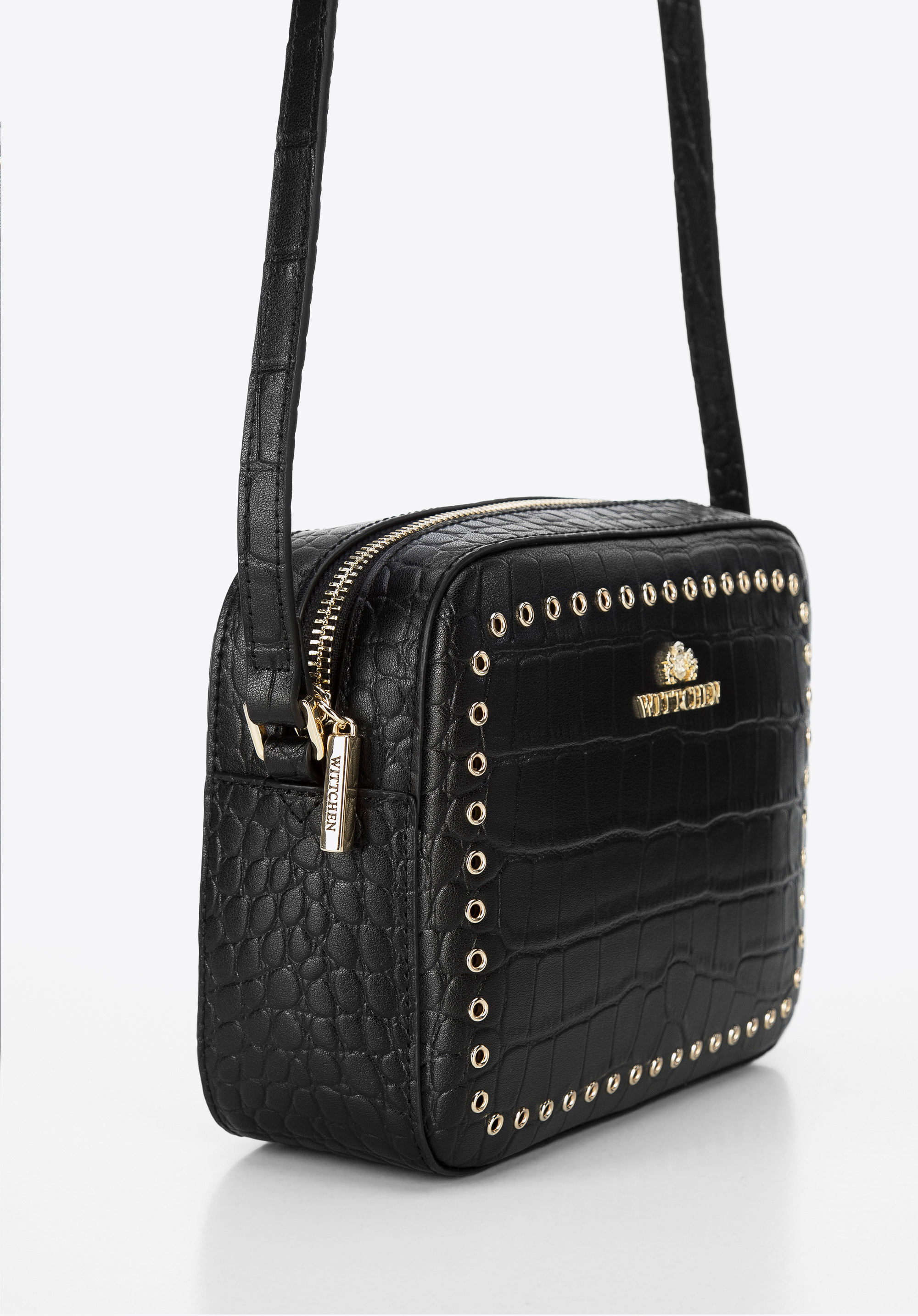 Damska listonoszka skórzana z nitami