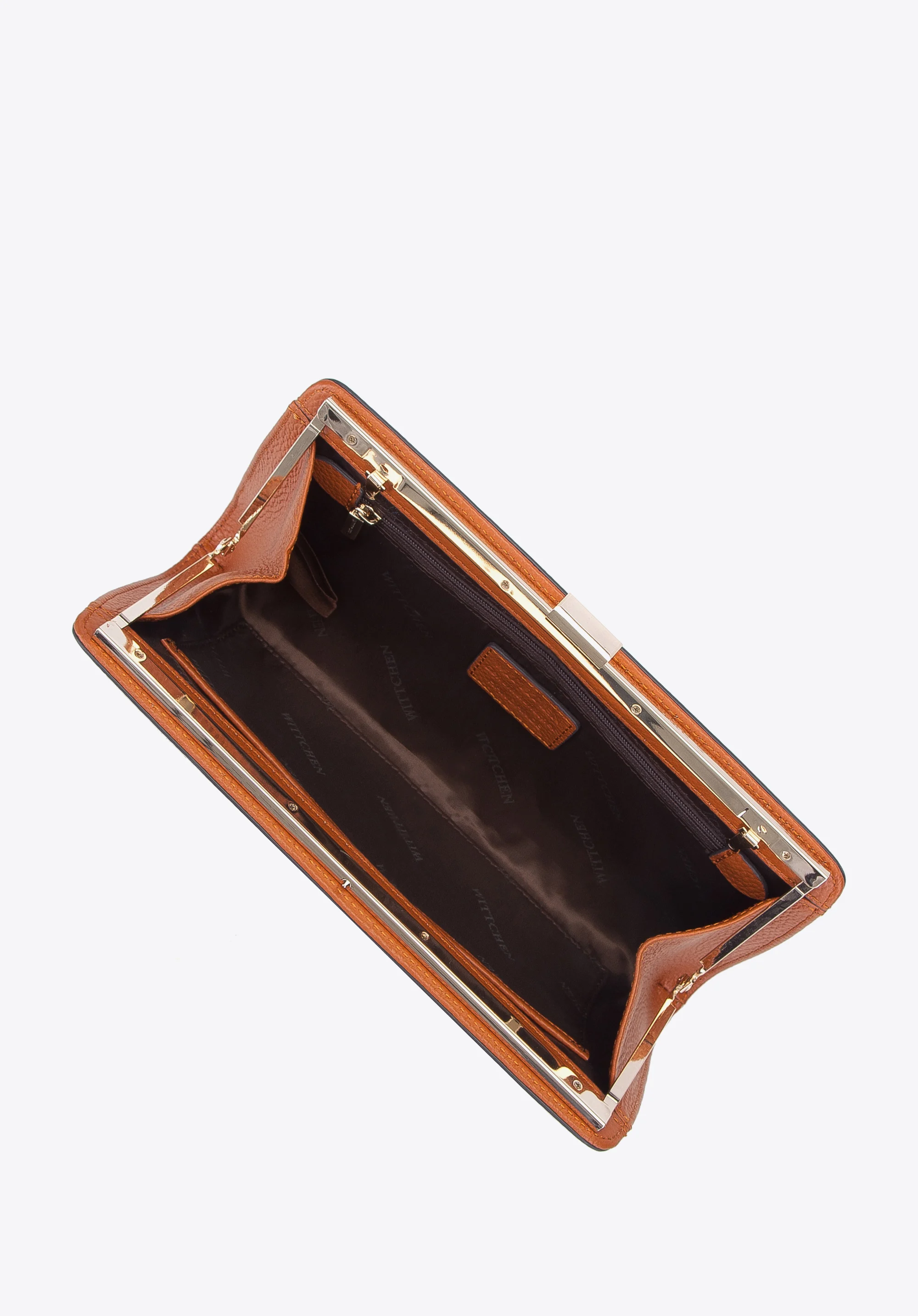 Kopertówka skórzana XXL na łańcuszku