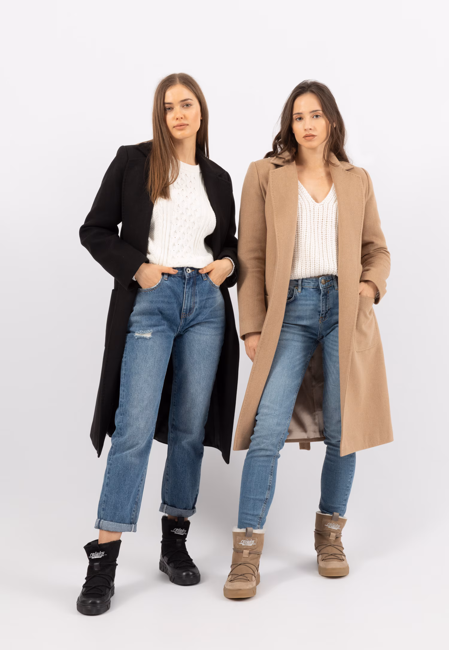 RELAKS beżowy płaszcz damski