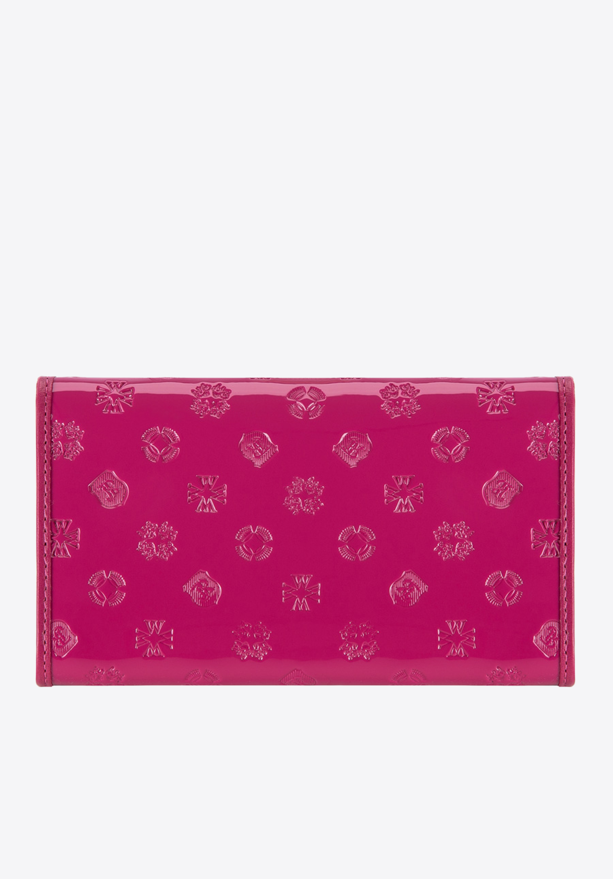 Damski portfel skórzany lakierowany z monogramem