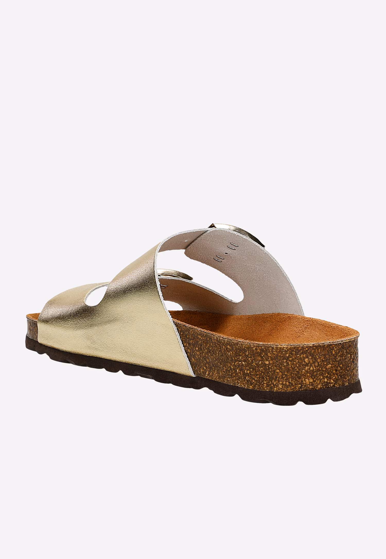 Złote klapki damskie na wygodnej podeszwie