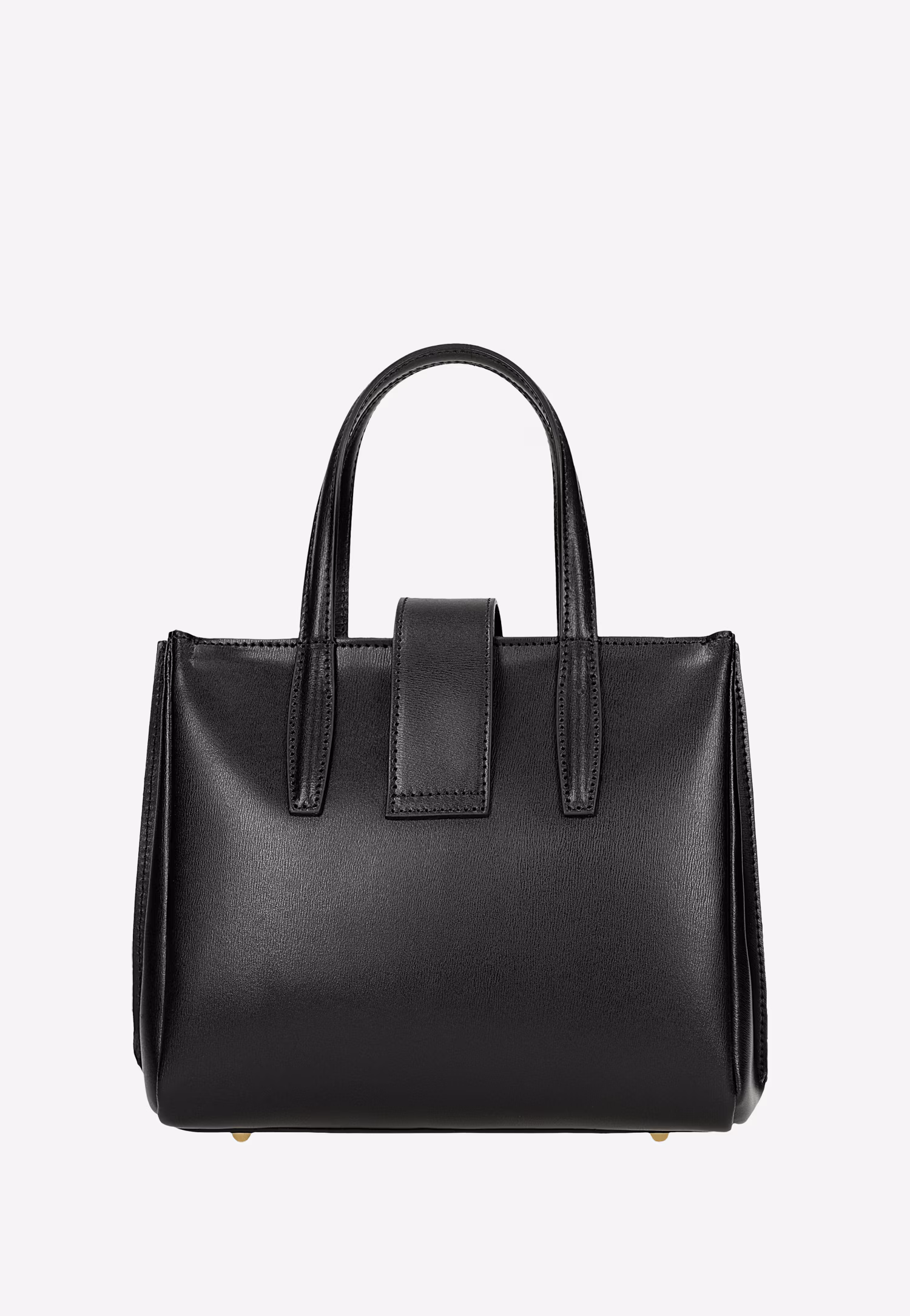 Bordowy skórzany kuferek ze złotym zapięciem