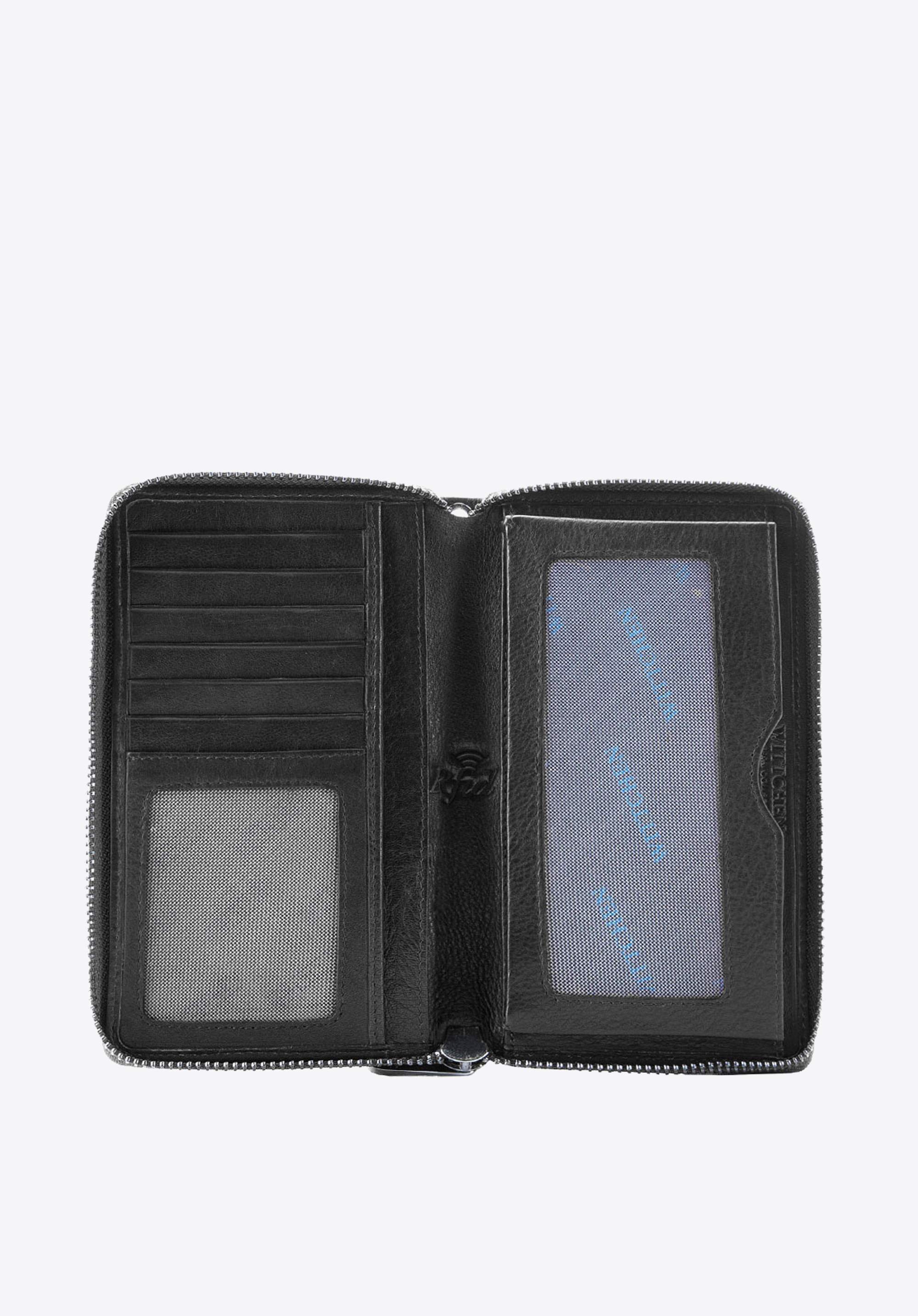 Damski portfel skórzany na pasku