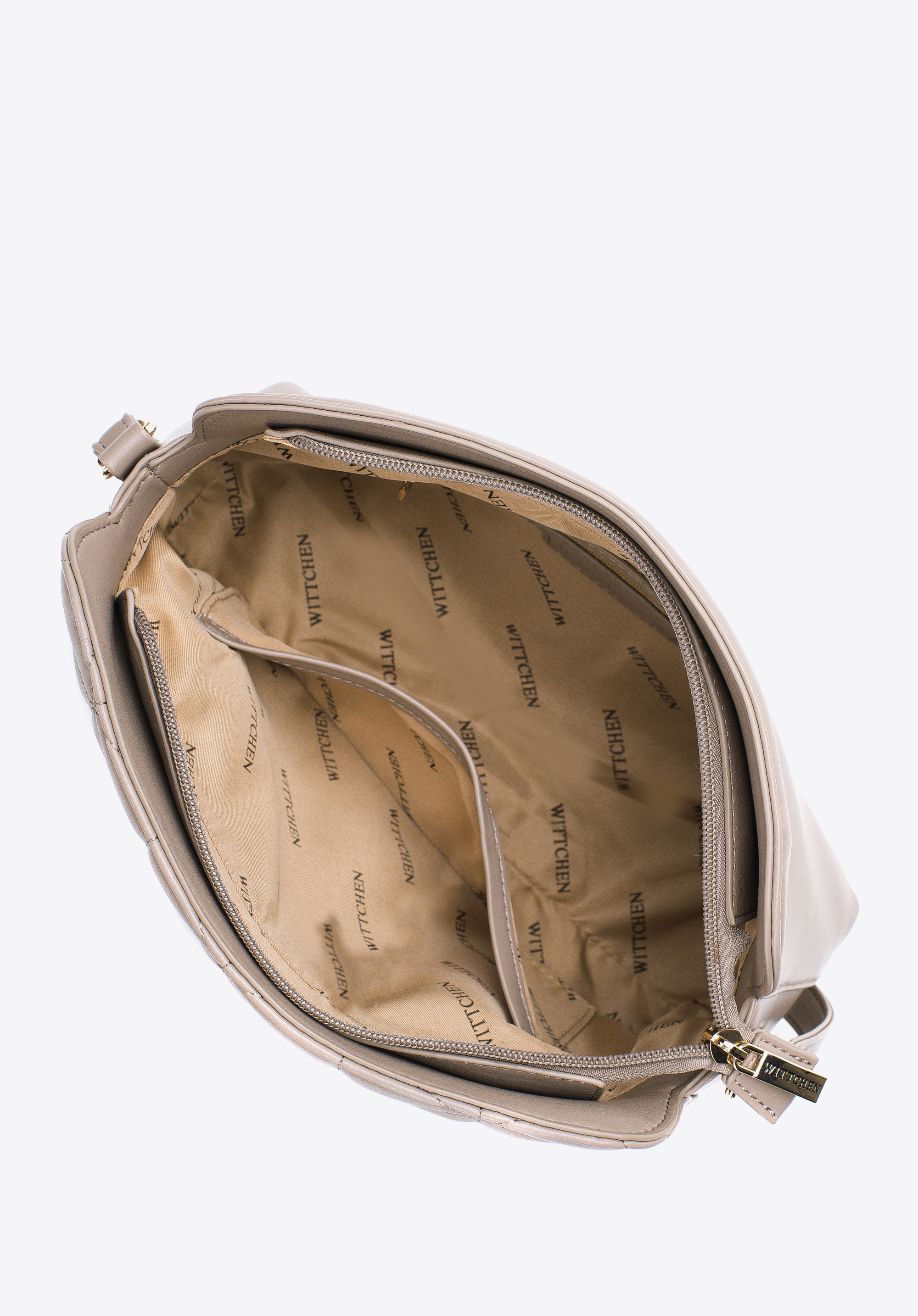 Damska listonoszka z ekoskóry pikowanej w trójkąty