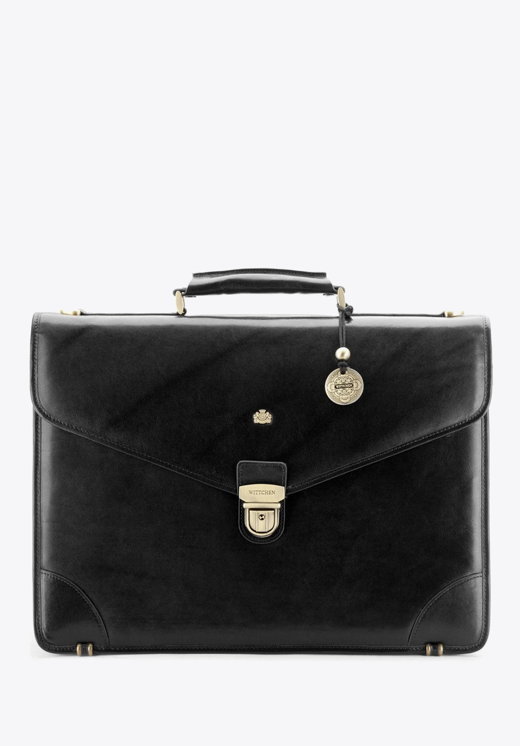 Teczka skórzana z trójkątną klapą