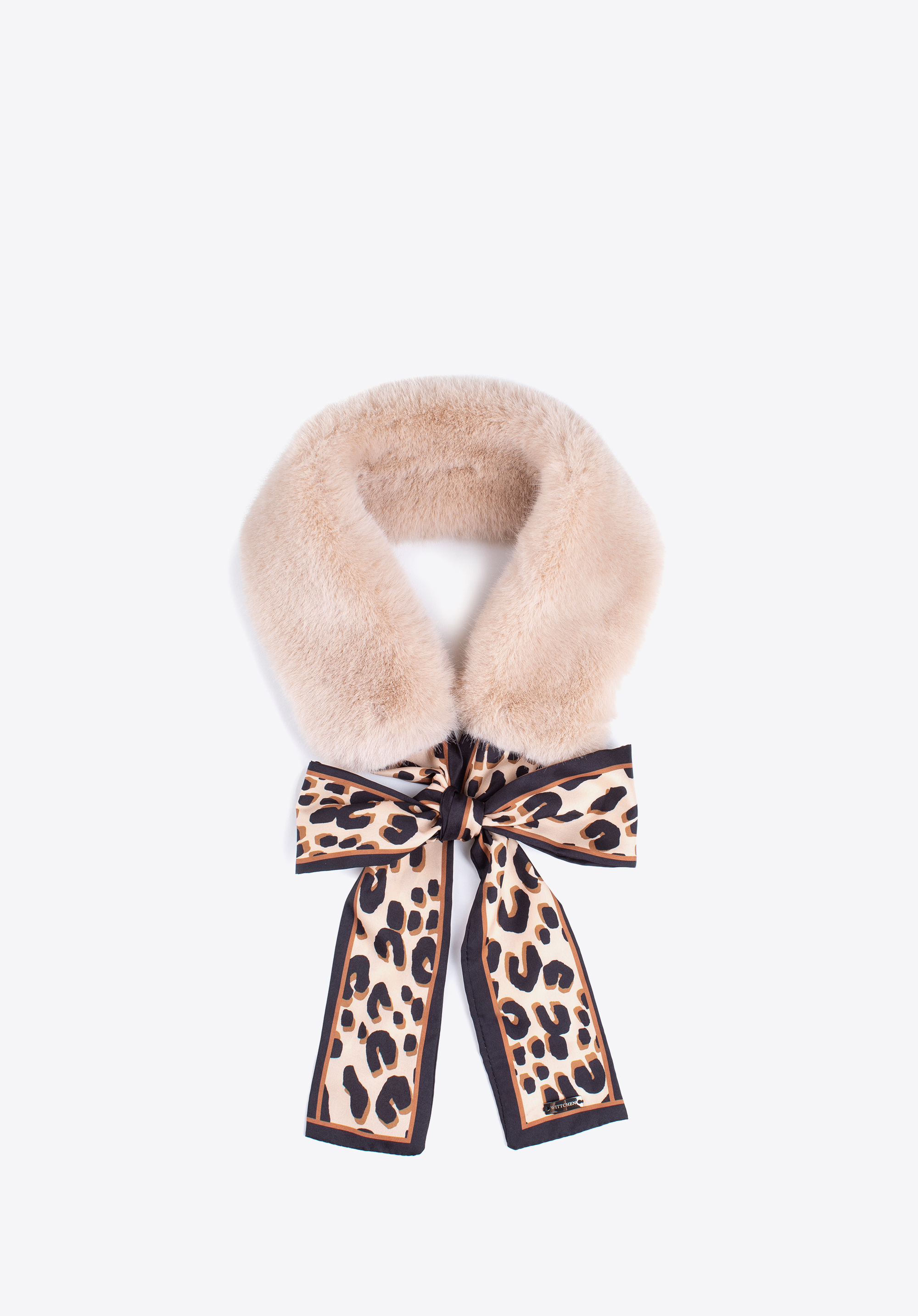 Damski szalik ze sztucznym futerkiem