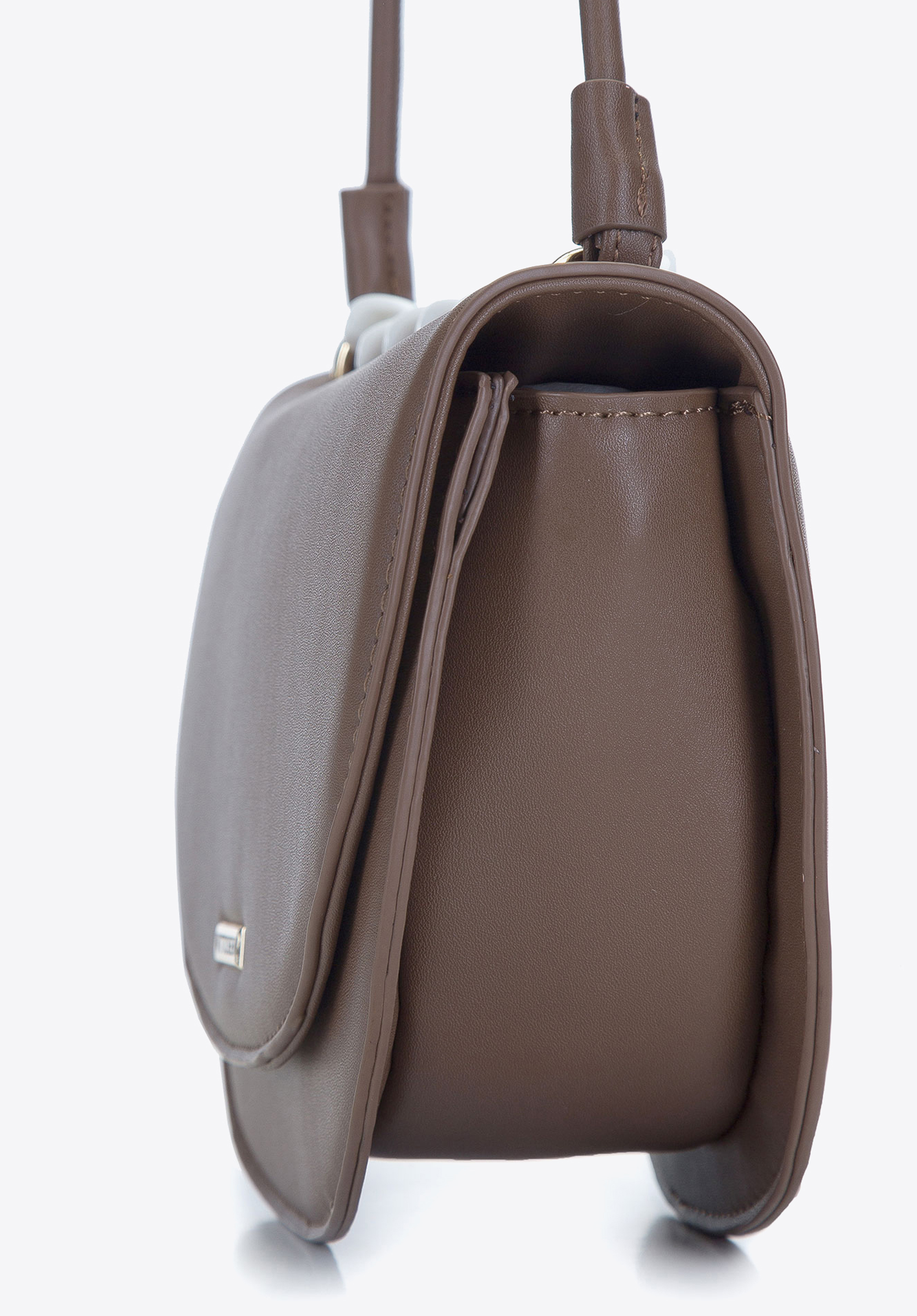 Damska listonoszka półokrągła z grubym łańcuchem