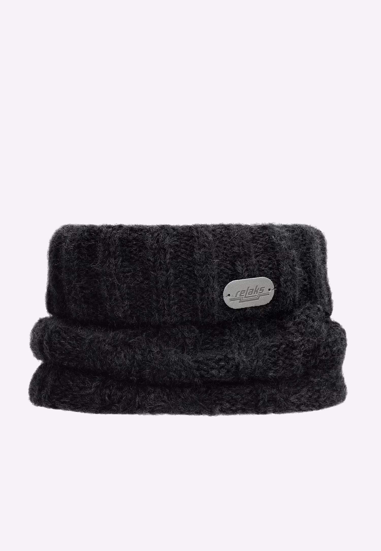 RELAKS jasnobrązowy zestaw z wełną merino - czapka + komin