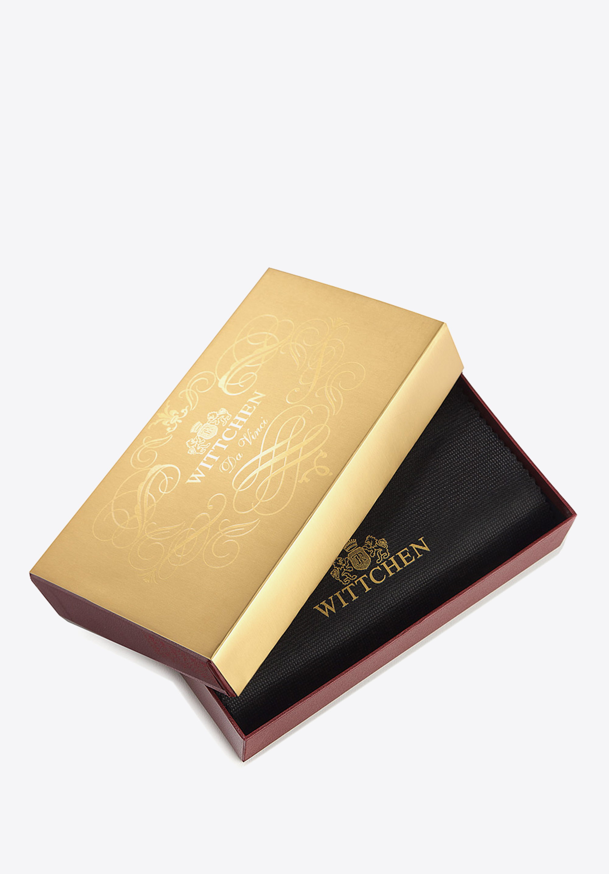 Męski portfel ze skóry z herbem bez zapięcia