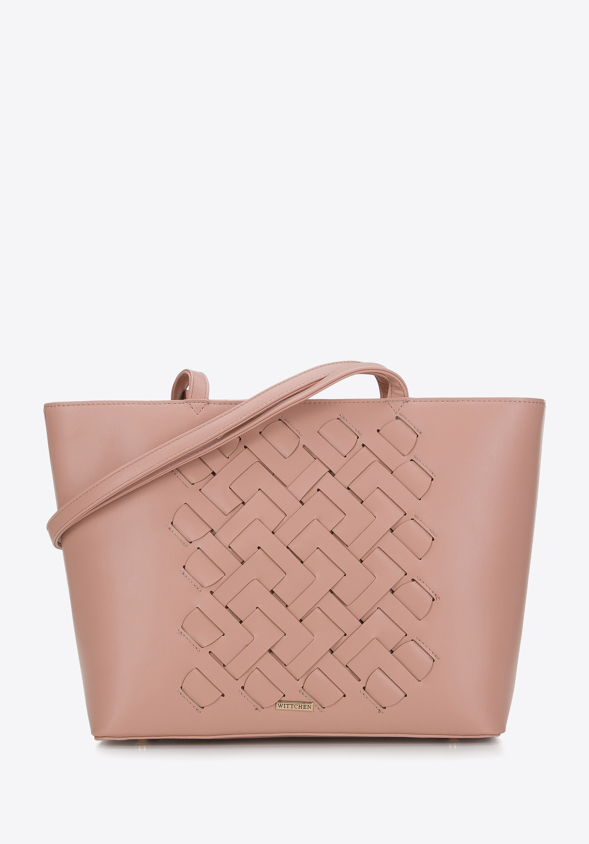 Torebka shopperka z plecionką