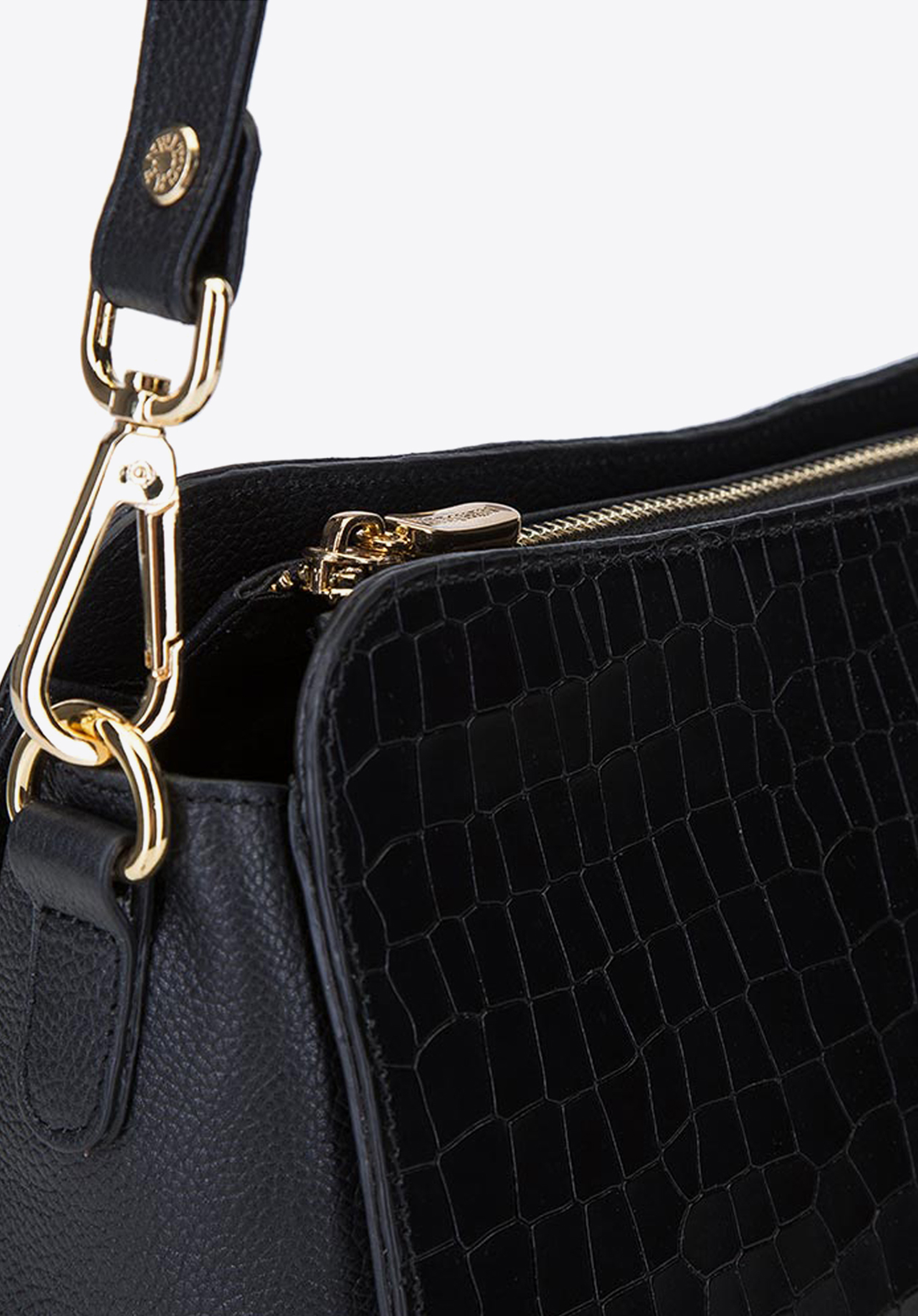 Damska listonoszka ze skóry croco