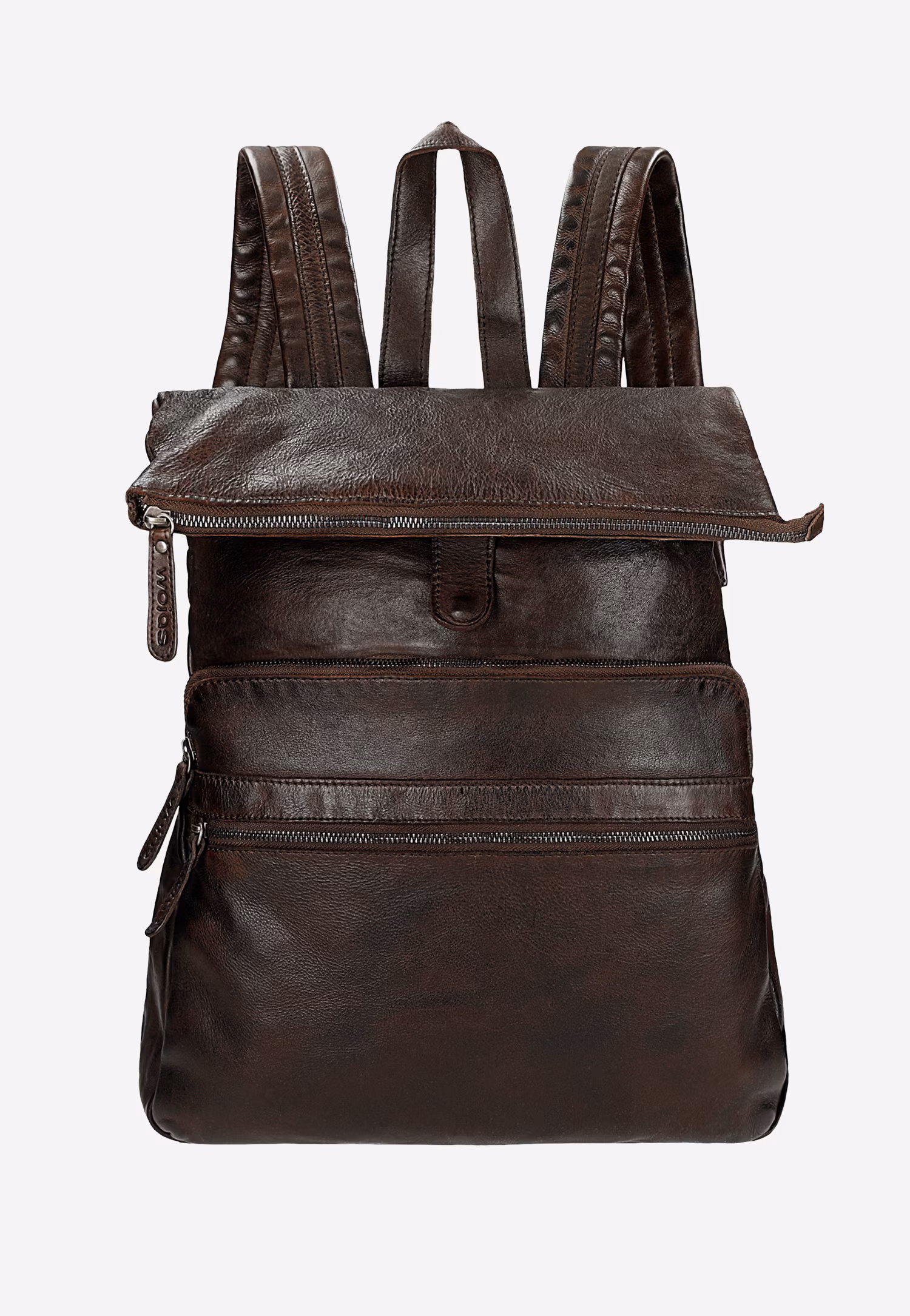 Ciemnobrązowy miejski plecak męski